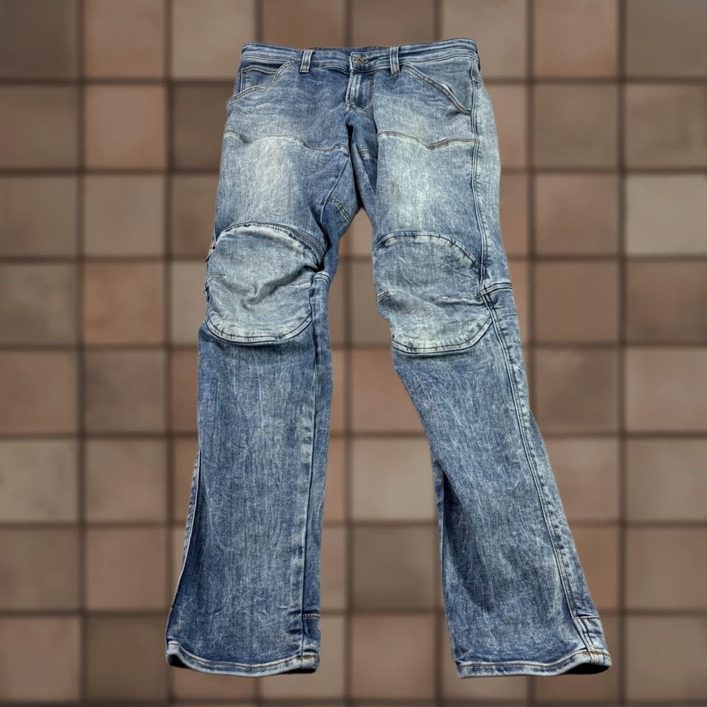 G-Star G Star Raw Jeans Slim 29x29 Blue Denim Hip Hop 3D Zip Knee Skinny Fit Mens Jeans Size US 29 - 1 Thumbnail