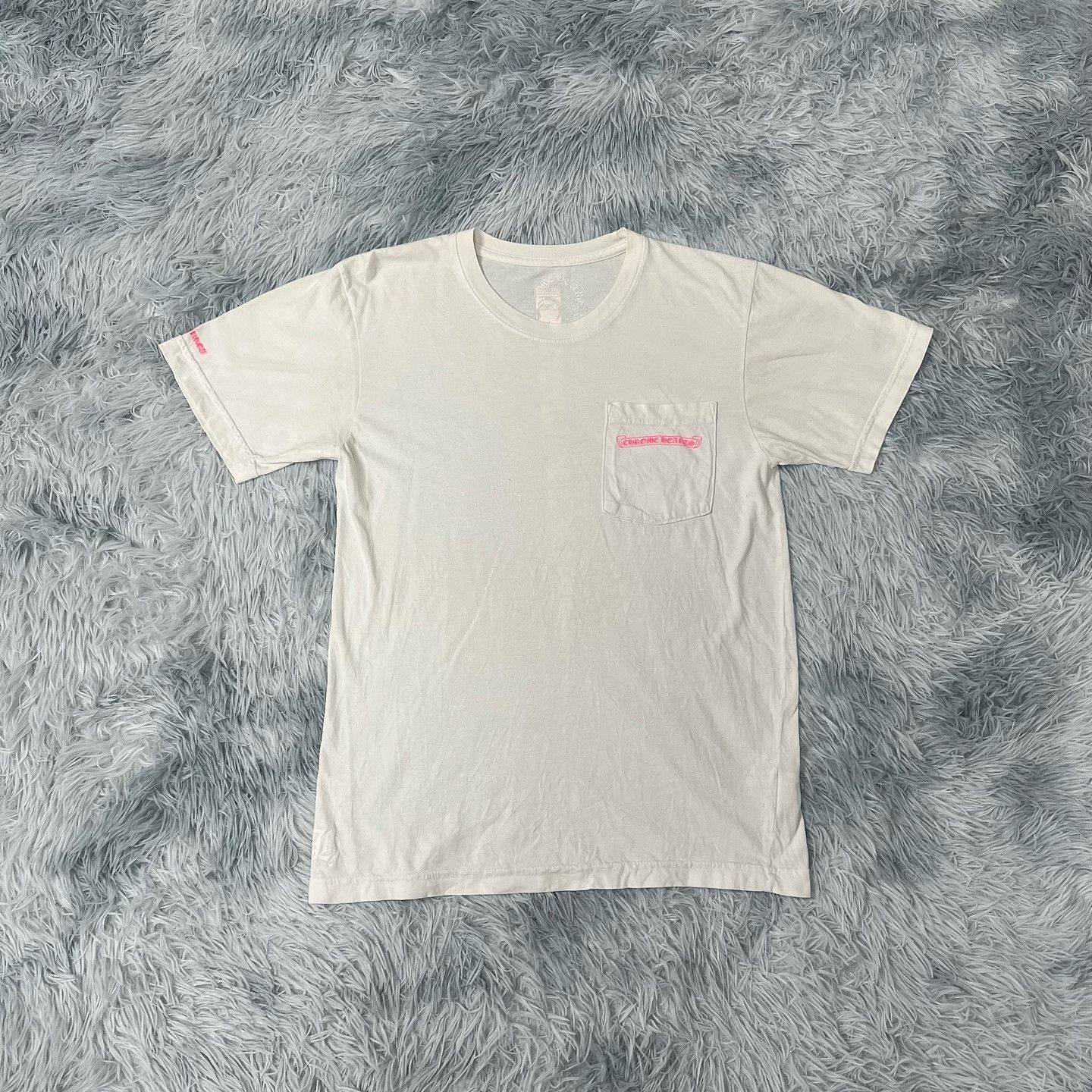 Chrome Hearts Chrome Hearts Pink Letter White T-Shirt | Grailed