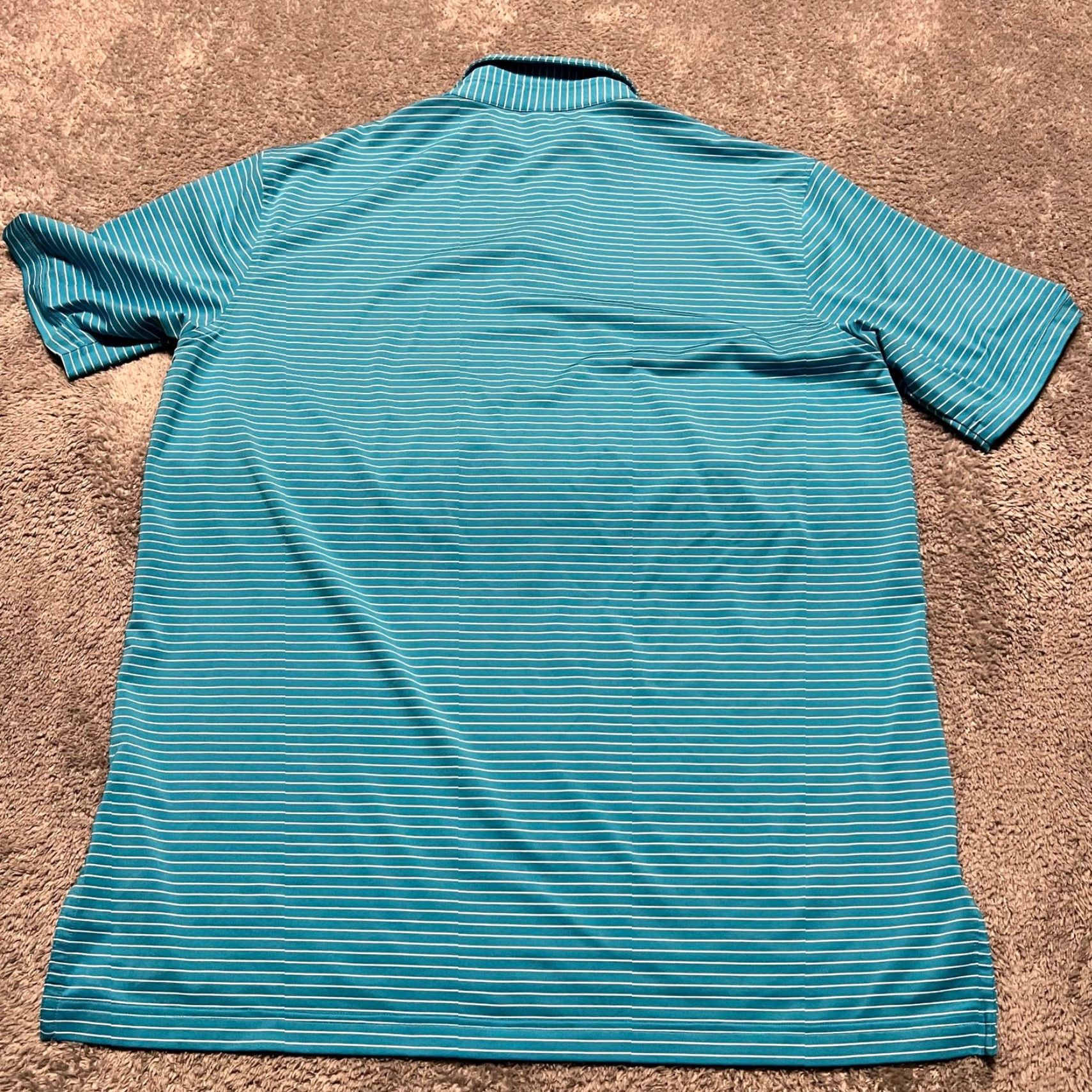 Peter Millar Peter Millar Polo Shirt Mens Large Blue Striped Performance Summer Comfort Golf Size US L / EU 52-54 / 3 - 3 Thumbnail