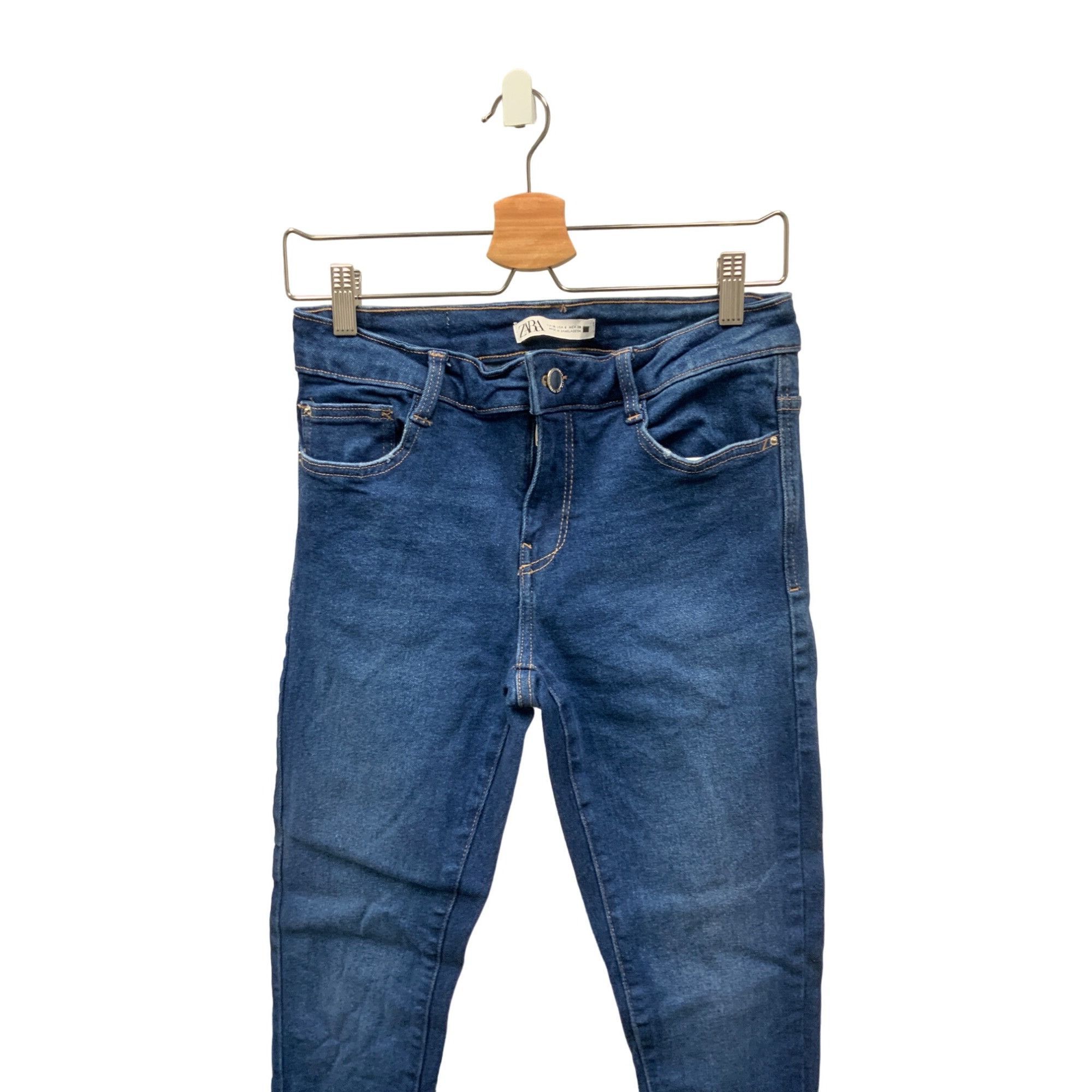 Zara Zara Z1975 Indigo Blue Mid-Rise Skinny Jeans Size 28" / US 6 / IT 42 - 7 Thumbnail