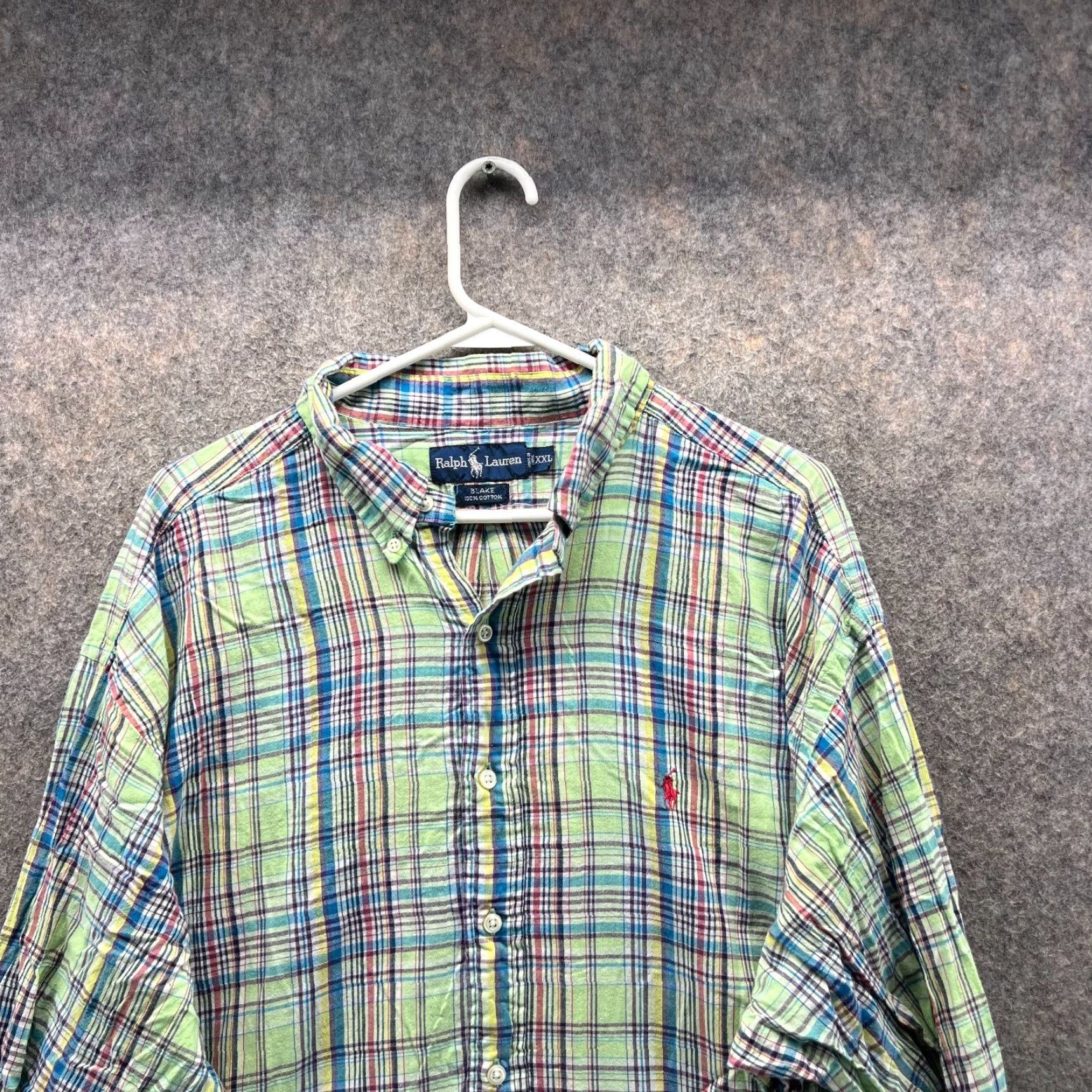 Ralph Lauren Ralph Lauren Shirt Men XXL Green Blue Casual Button Down Plaid Vintage Blake Size US XXL / EU 58 / 5 - 4 Thumbnail