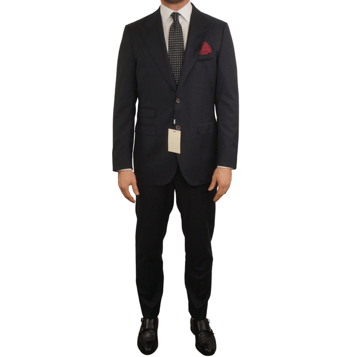 Black Brescia Suit Pants in Pure S110's Wool