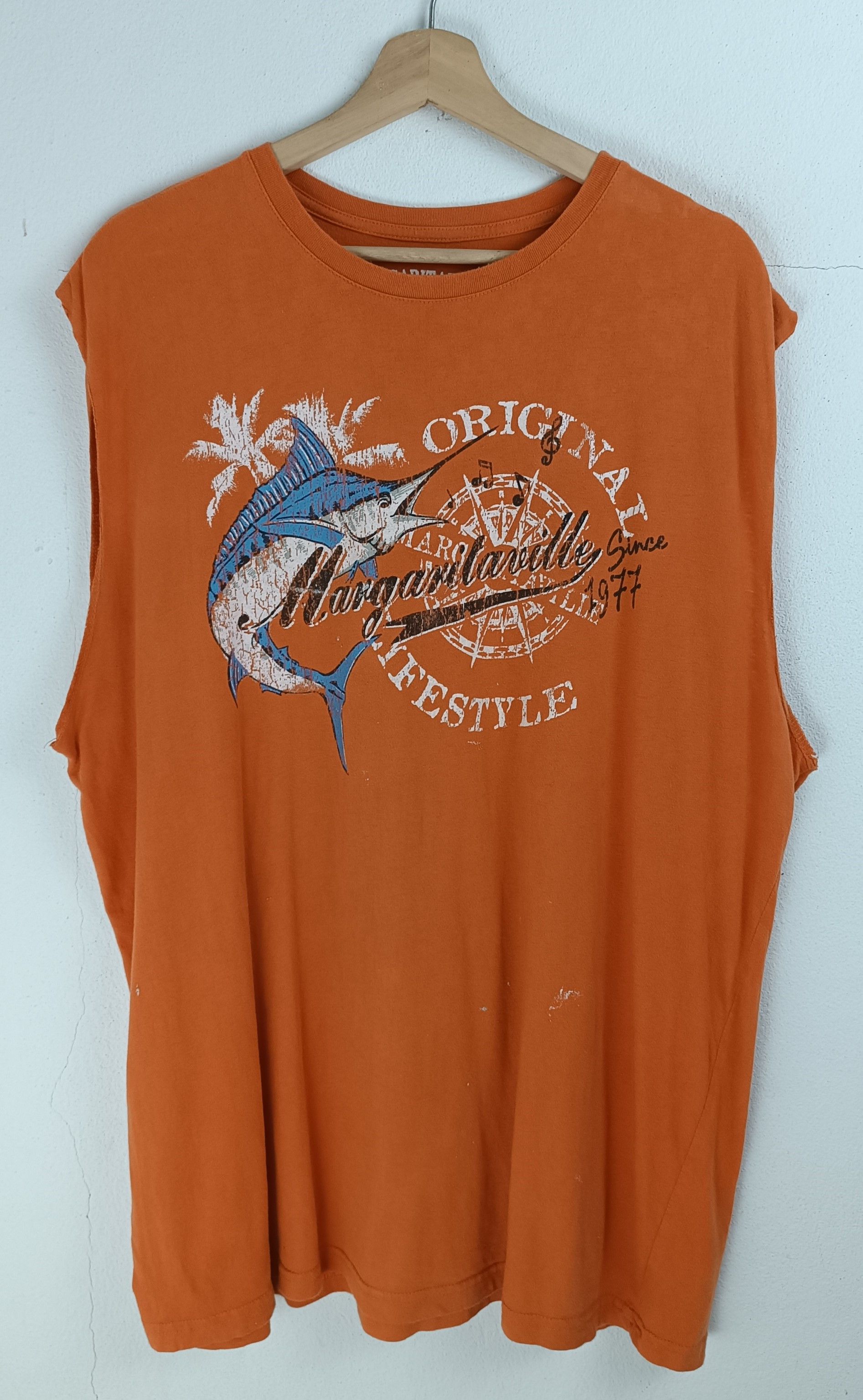 Vintage VINTAGE MARGARITAVILLE SAILFISH LOW ARM SHREDDER FADED TEE Size US XL / EU 56 / 4 - 3 Thumbnail