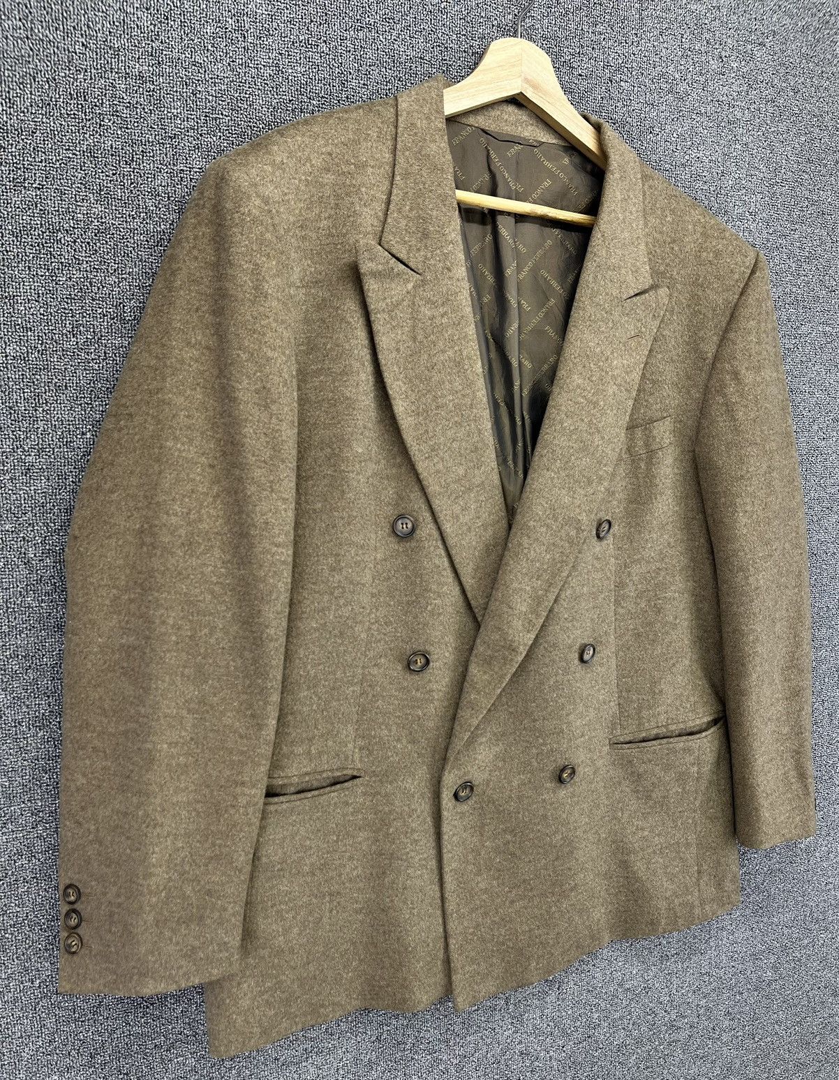 Vintage Vintage Franco Ferraro Luxury Wool Blazer Coat Jacket Size US L / EU 52-54 / 3 - 2 Thumbnail