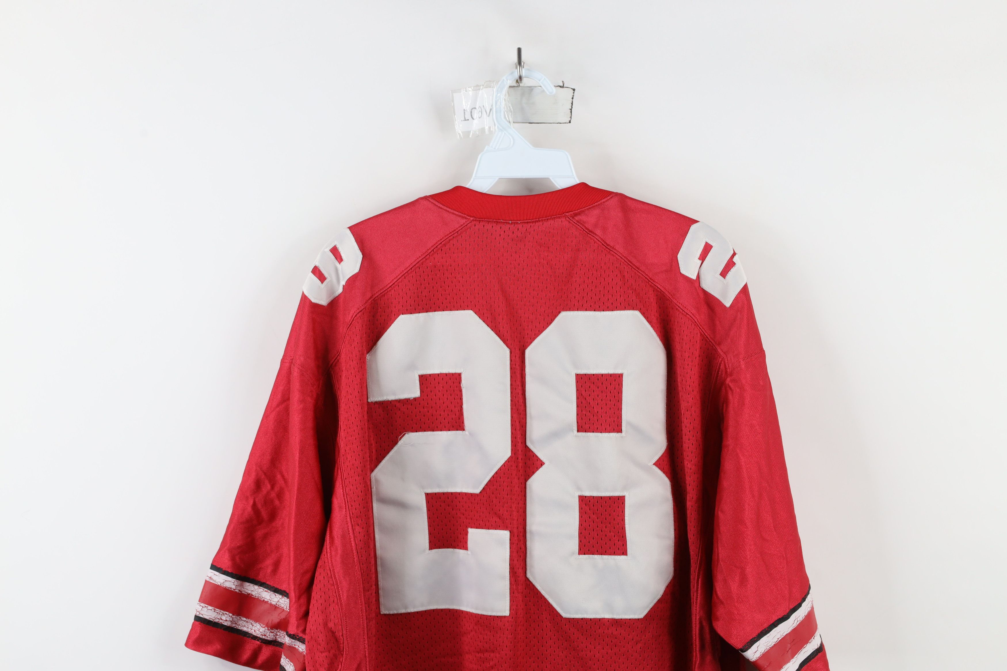 Nike × Vintage Vintage Nike Ohio State University Football Jersey Red #28 Size US L / EU 52-54 / 3 - 15 Thumbnail