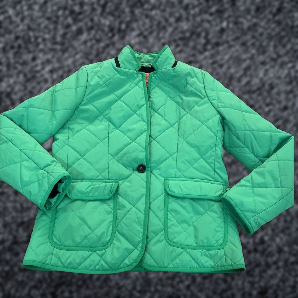 J.CREW Quilted Regent Blazer Jacket Primaloft Green Size Small Women