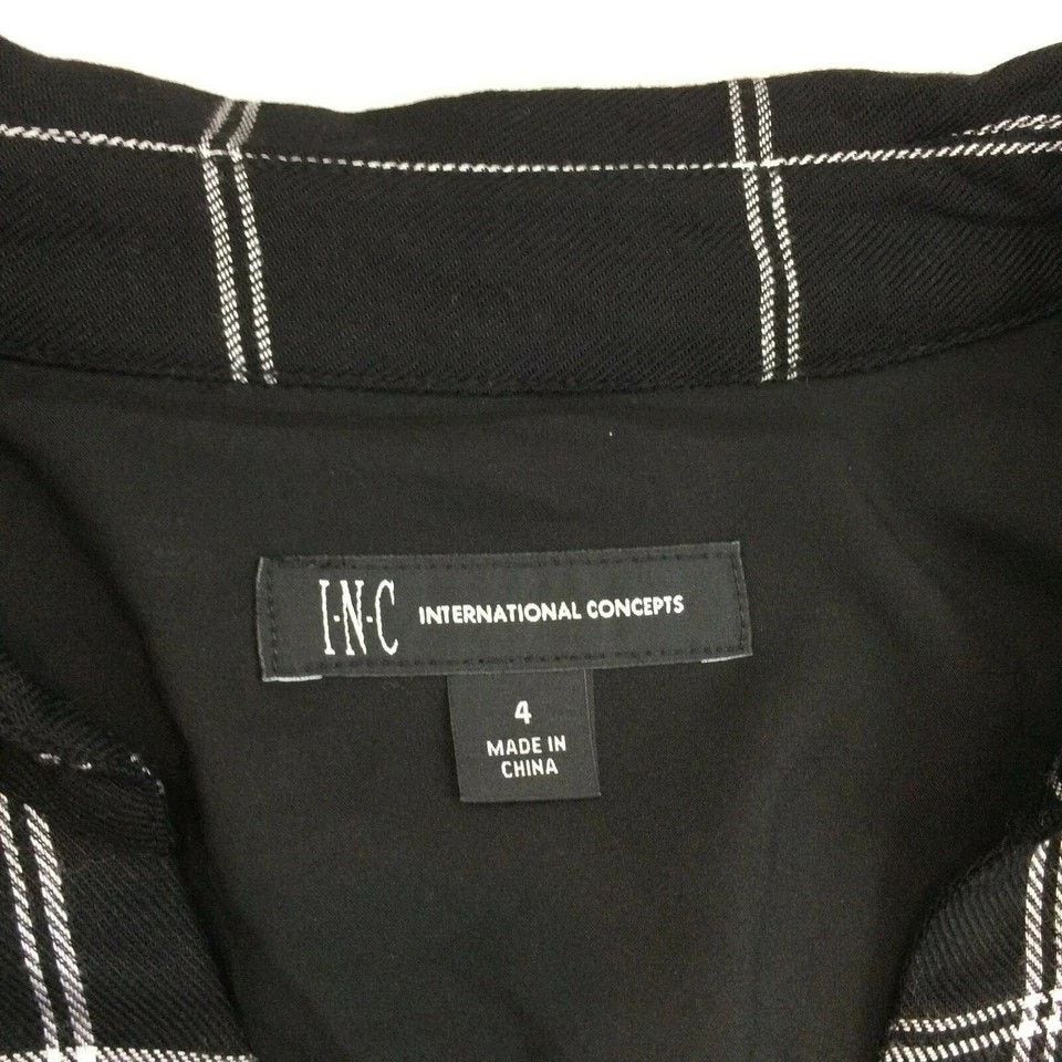 Other NWT INC Shirt dress Size 4 Tie Waist Sleeveless Plaid Lined Size S / US 4 / IT 40 - 7 Thumbnail