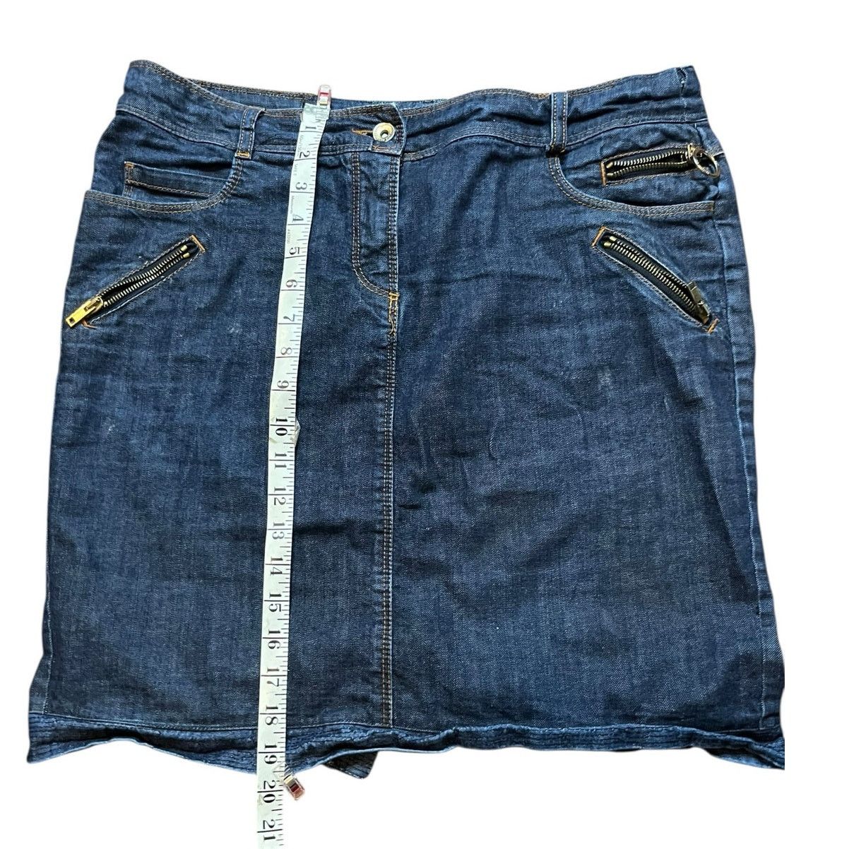 Moschino Love Moschino Denim Mini Skirt Stretch Skirt Sz L 36" Waist Size 36" / US 14 / IT 50 - 5 Thumbnail