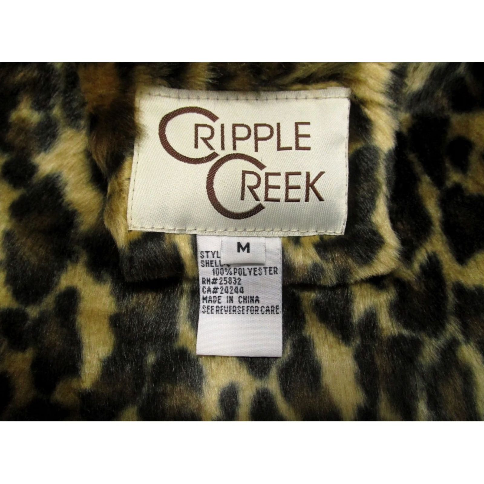 Vintage Cripple Creek Vest Women's Brown Southwestern Leopard Print Sherpa Knit Zip Pockets All Seasons Regular M Size M / US 6-8 / IT 42-44 - 8 Thumbnail