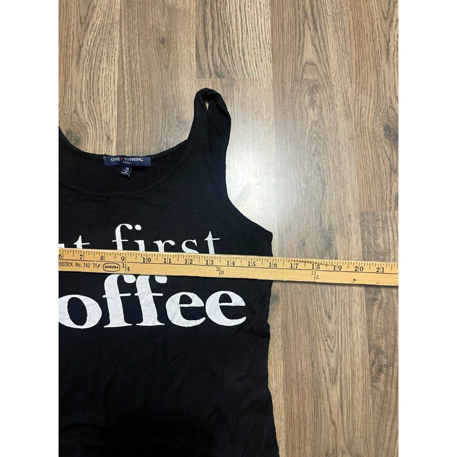 Acme Clothing One Clothing Tank Top Womens Medium Black But First Coffee Tank Size M / US 6-8 / IT 42-44 - 6 Thumbnail