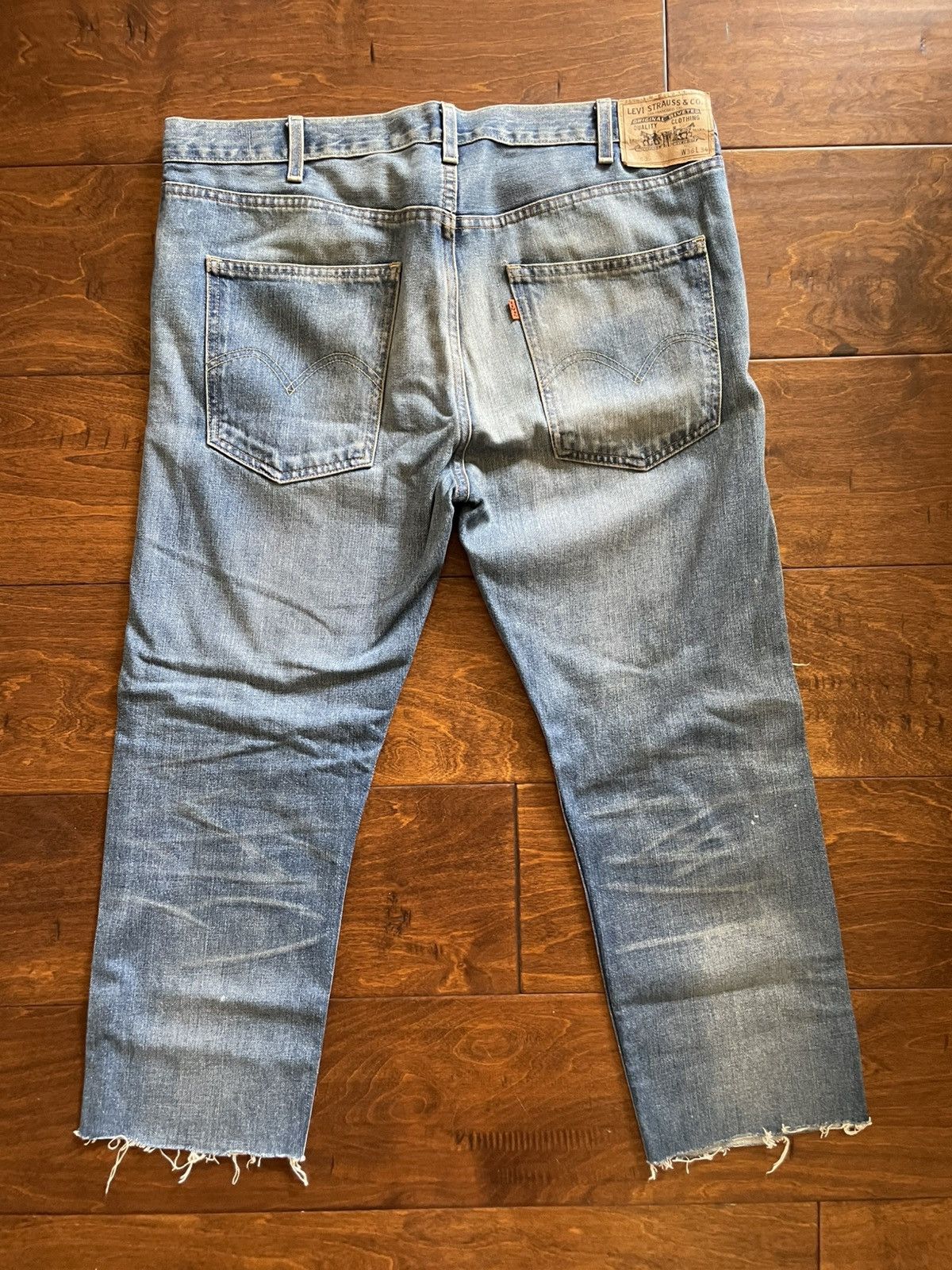 Levi's Levi’s Orange Tab Distressed Crop Denim Size US 36 / EU 52 - 4 Thumbnail