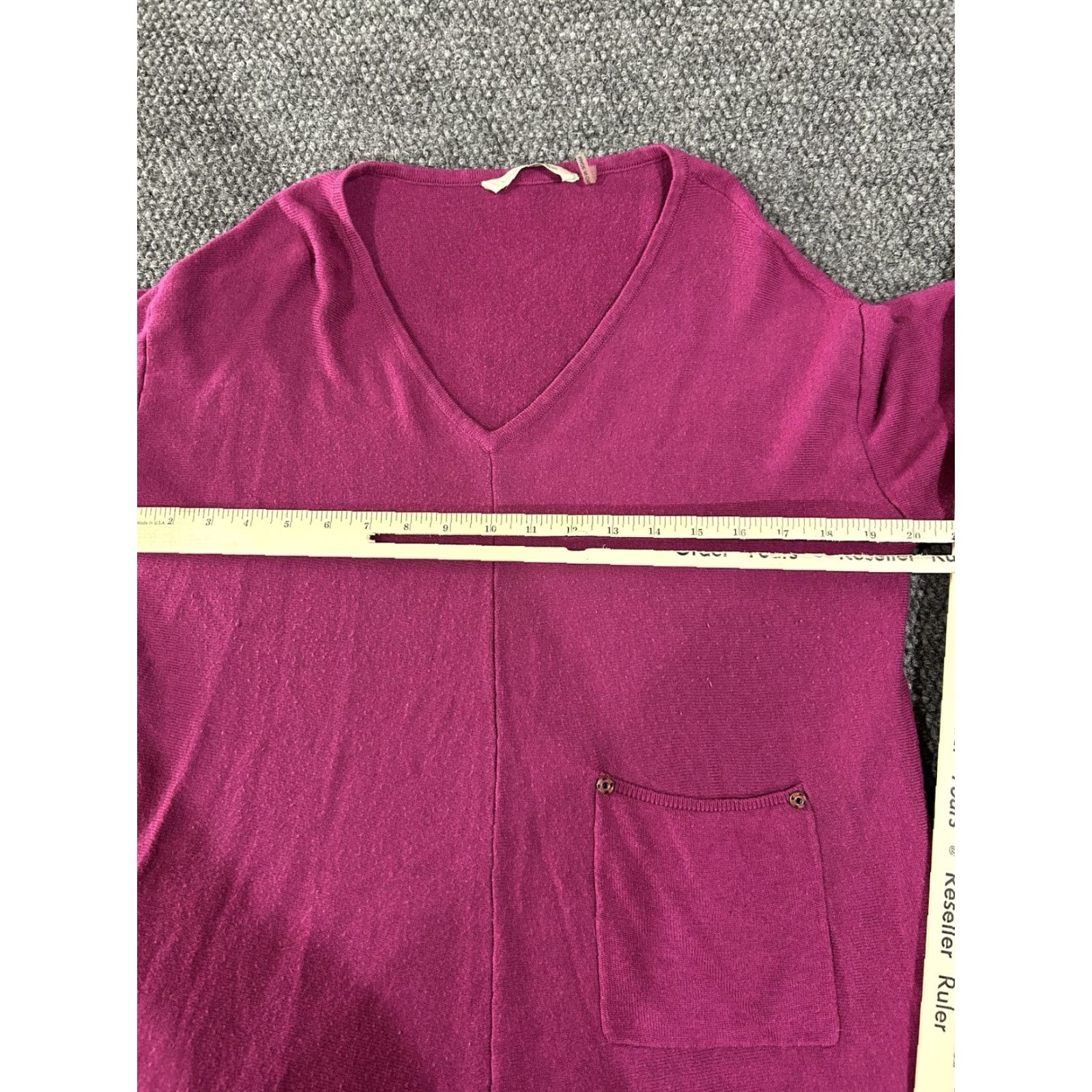 Soft Surroundings VINTAGE? No. Soft Surroundings Sweater Dress Womens L Pink V-Neck Tunic Long Sleeve Knit—Casual, 3/4 Sleeve, Pullover, Solid Knit Dress Size L / US 10 / IT 46 - 7 Thumbnail