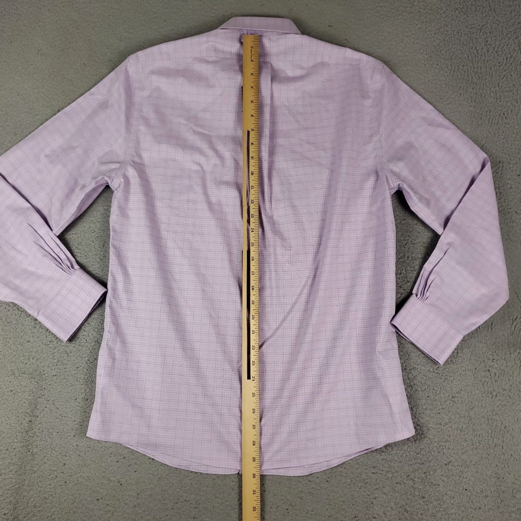 Brooks Brothers Brooks Brothers Shirt Mens 16 Purple Plaid Slim Dress Button Up Long Sleeve Size 42R - 3 Thumbnail