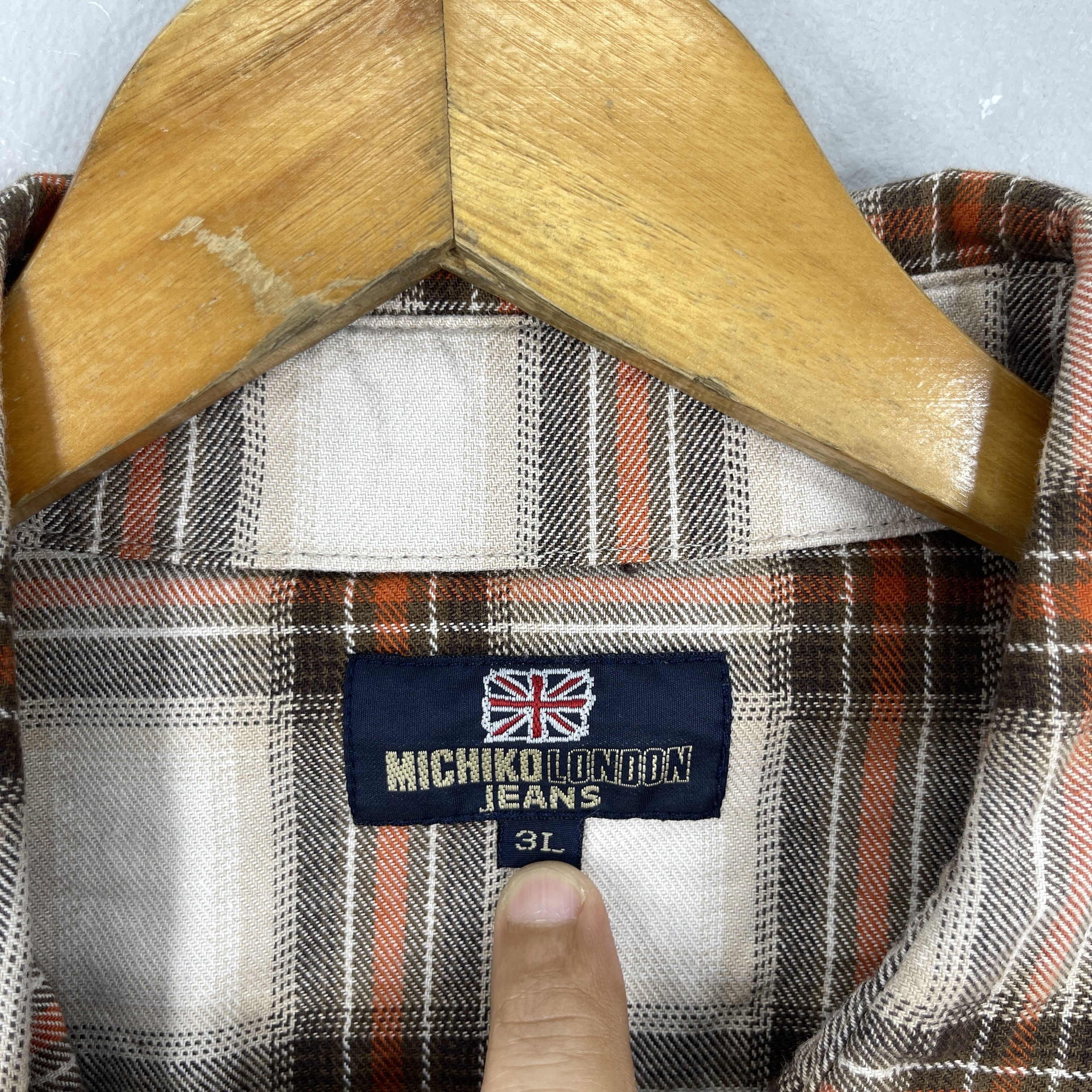 Flannel Vintage Michiko London Jeans Plaid Western Flannel Shirt Size US L / EU 52-54 / 3 - 4 Thumbnail