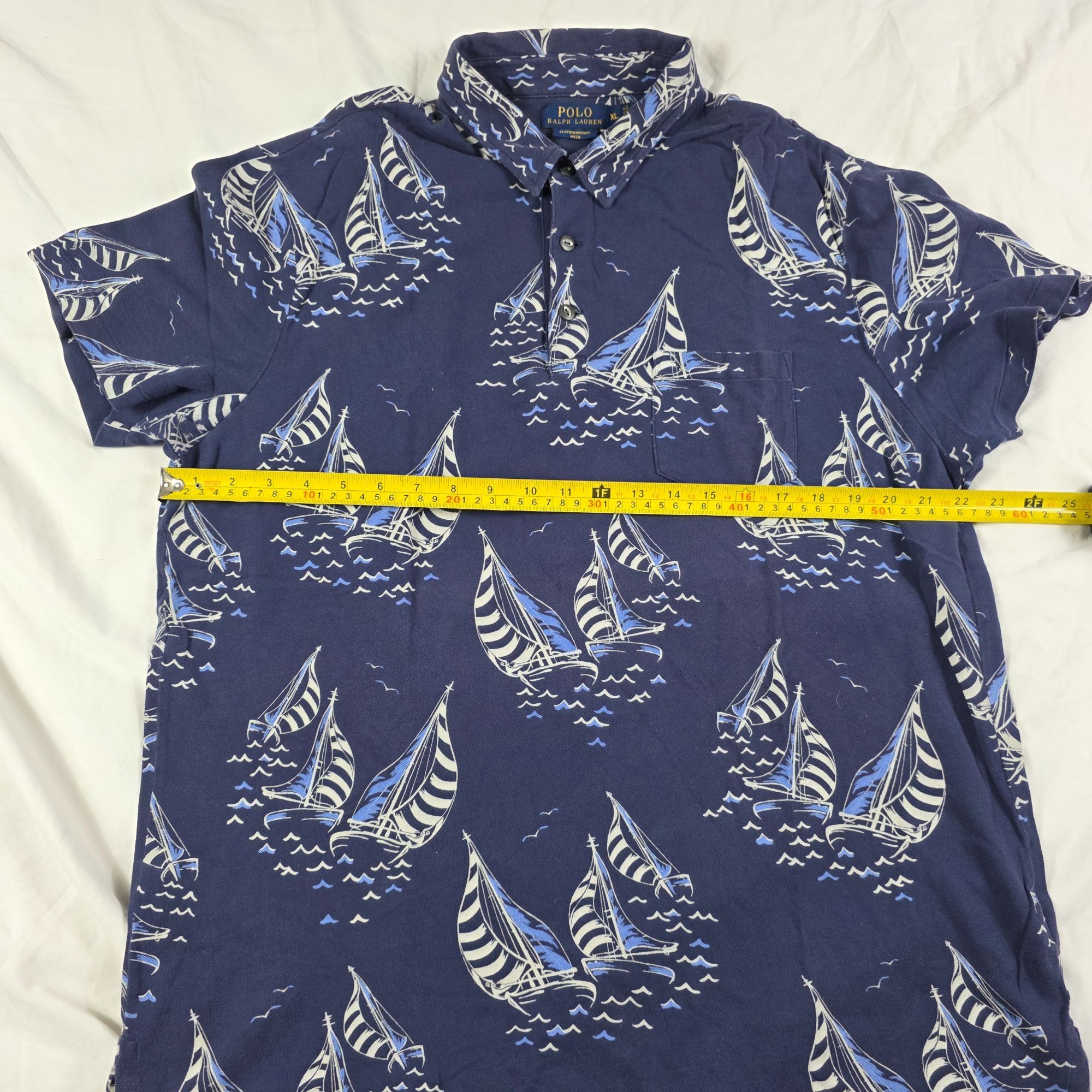 Polo Ralph Lauren Polo Ralph Lauren Mens Size XL Blue Polo Shirt Sailboat Prin Size US XL / EU 56 / 4 - 6 Thumbnail
