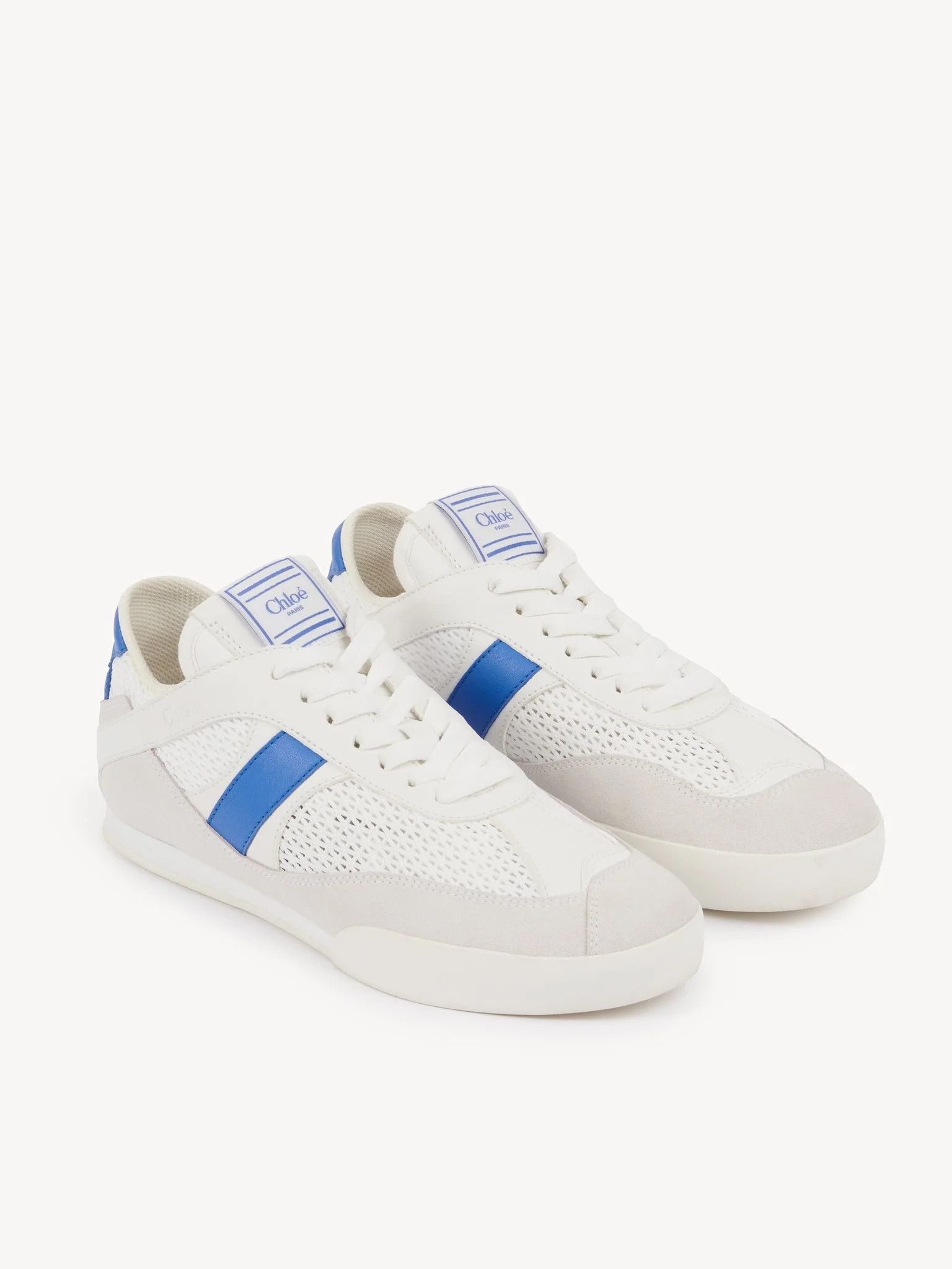 Chloe o1loc1c10226 Kick Low-Top Sneakers in White/Blue Size US 8 / IT 38 - 2 Thumbnail
