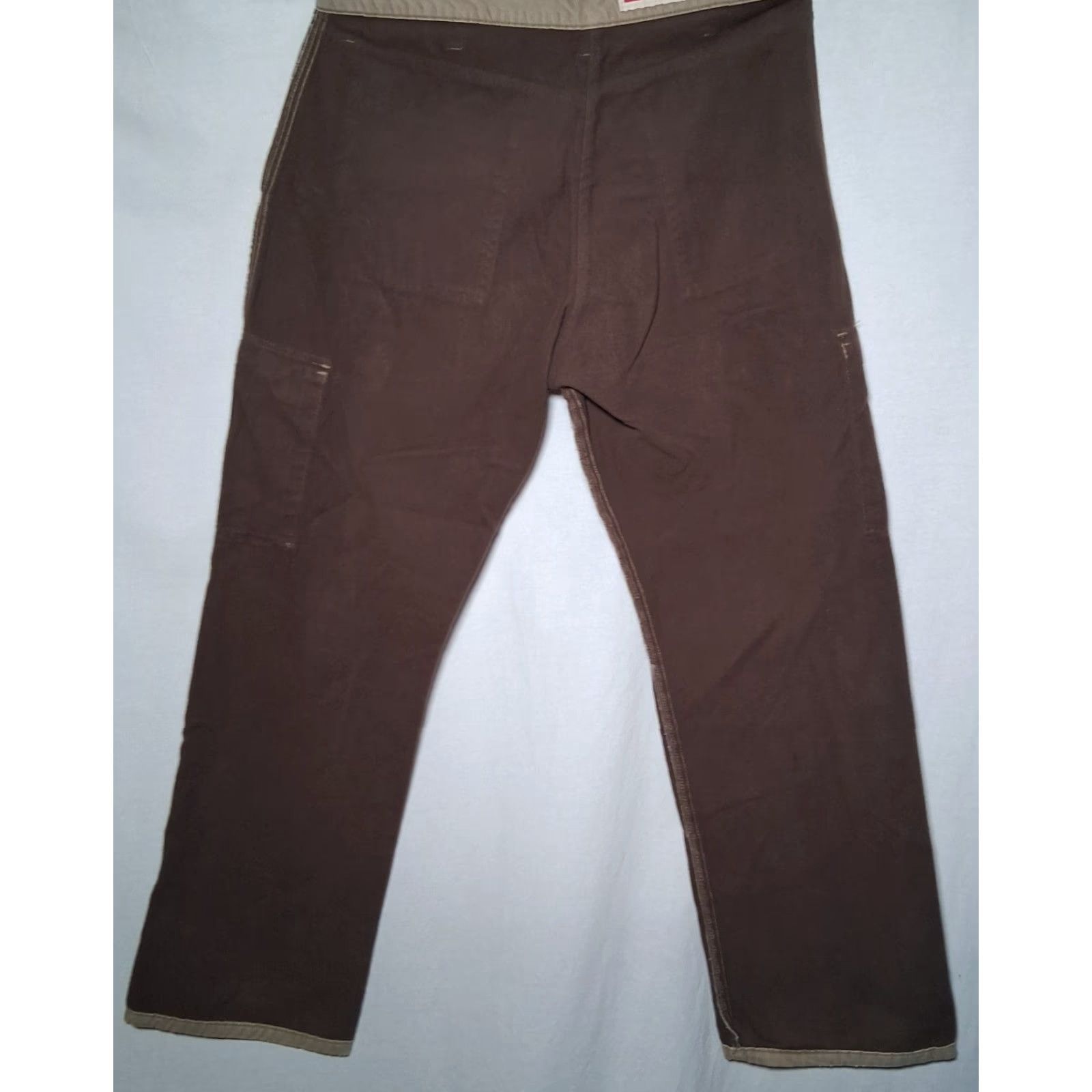 Wrangler Wrangler Cargo Pants Men 36x31 Beige Fleece Lined Twill Workwear Size US 36 / EU 52 - 6 Thumbnail