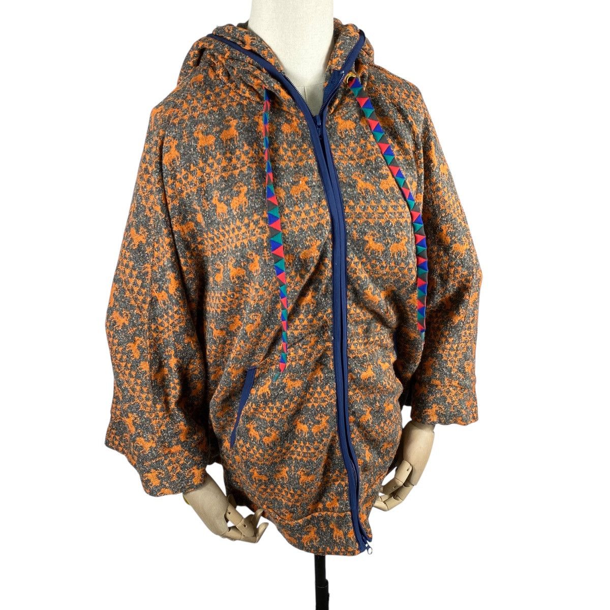 mercibeaucoup Mercibeaucoup, Japan Designer Jealou-Sika Deer Knit Poncho Size L / US 10 / IT 46 - 3 Thumbnail