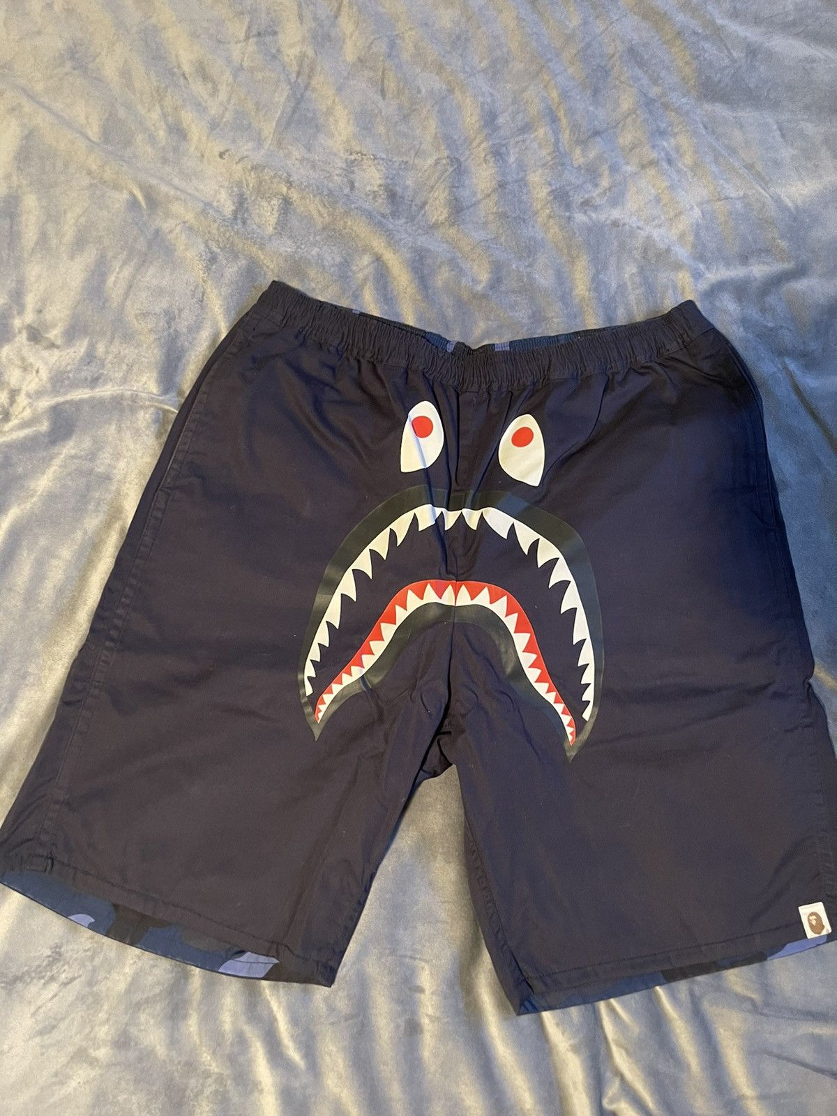 image of Bape Bathing Ape Reversible Shorts Size XL in Navy, Men's