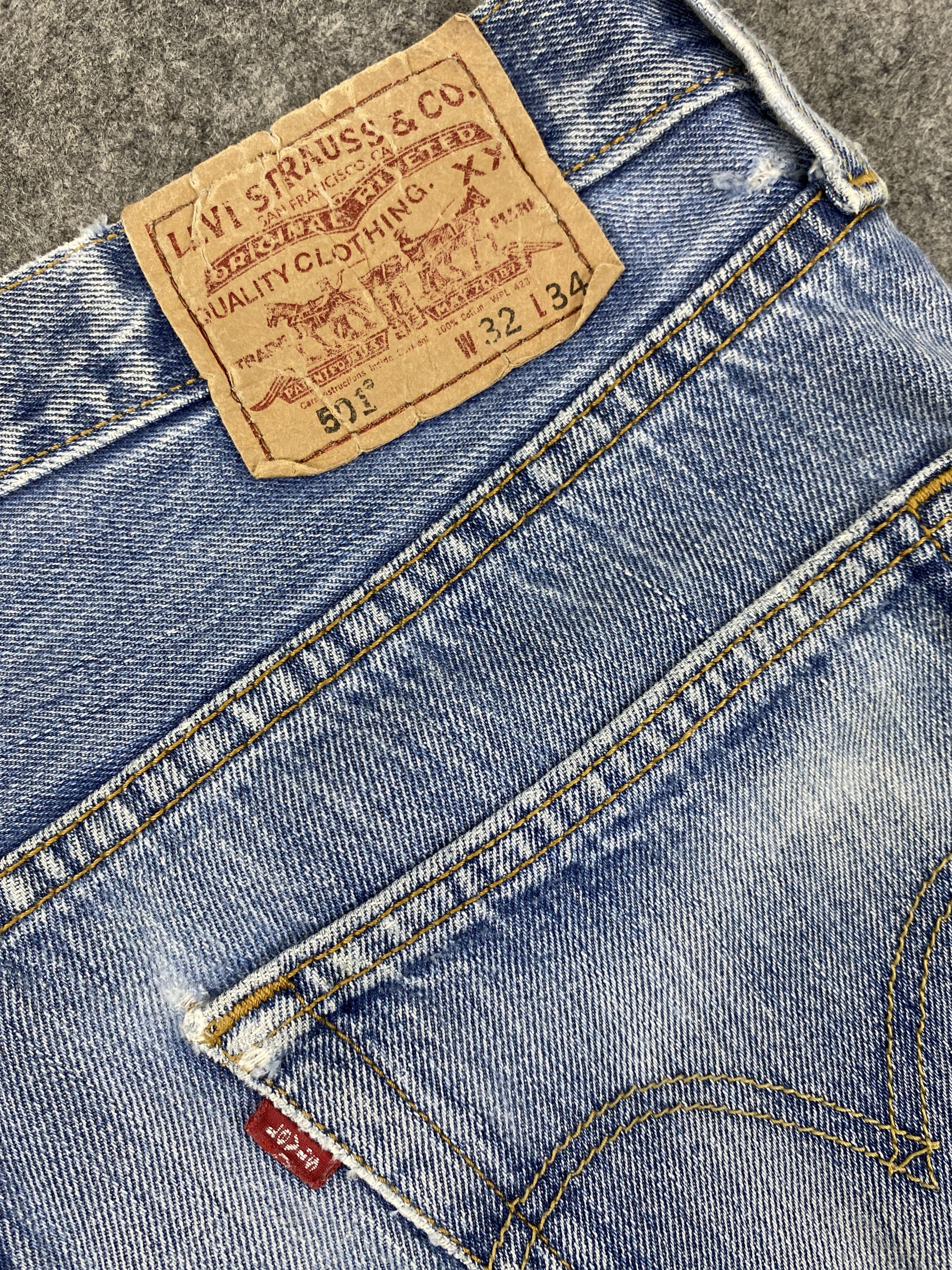 Levi's Distressed Blue Vintage Levi's 501 33x28.5 Denim -JN2435 Size US 33 - 11 Thumbnail