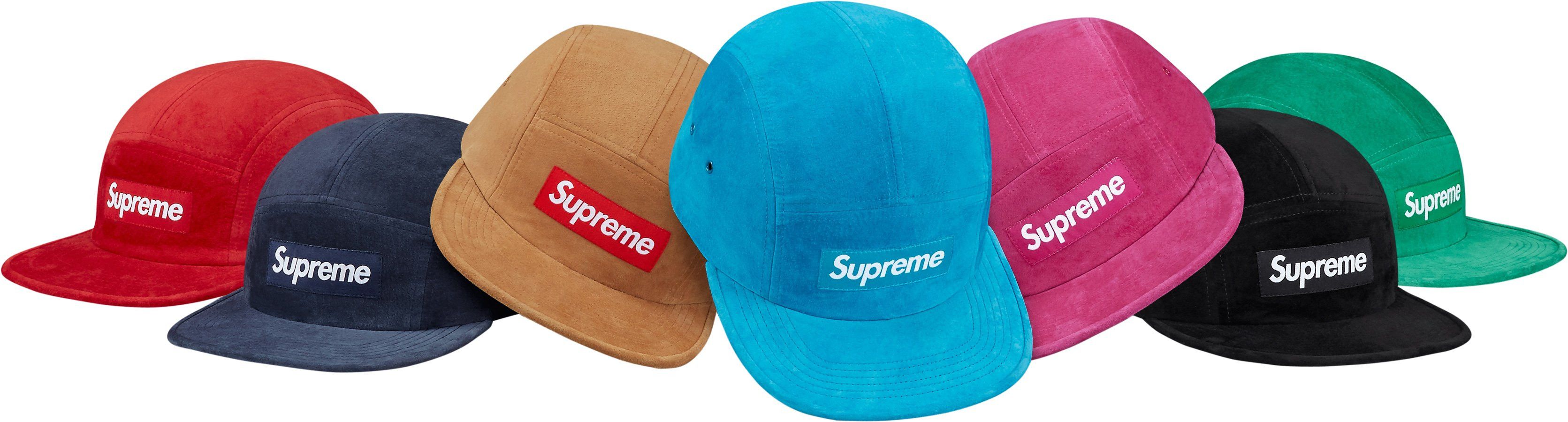 Supreme Supreme Suede 5 Panel Camp Cap Navy Blue SS17 Size ONE SIZE - 15 Thumbnail