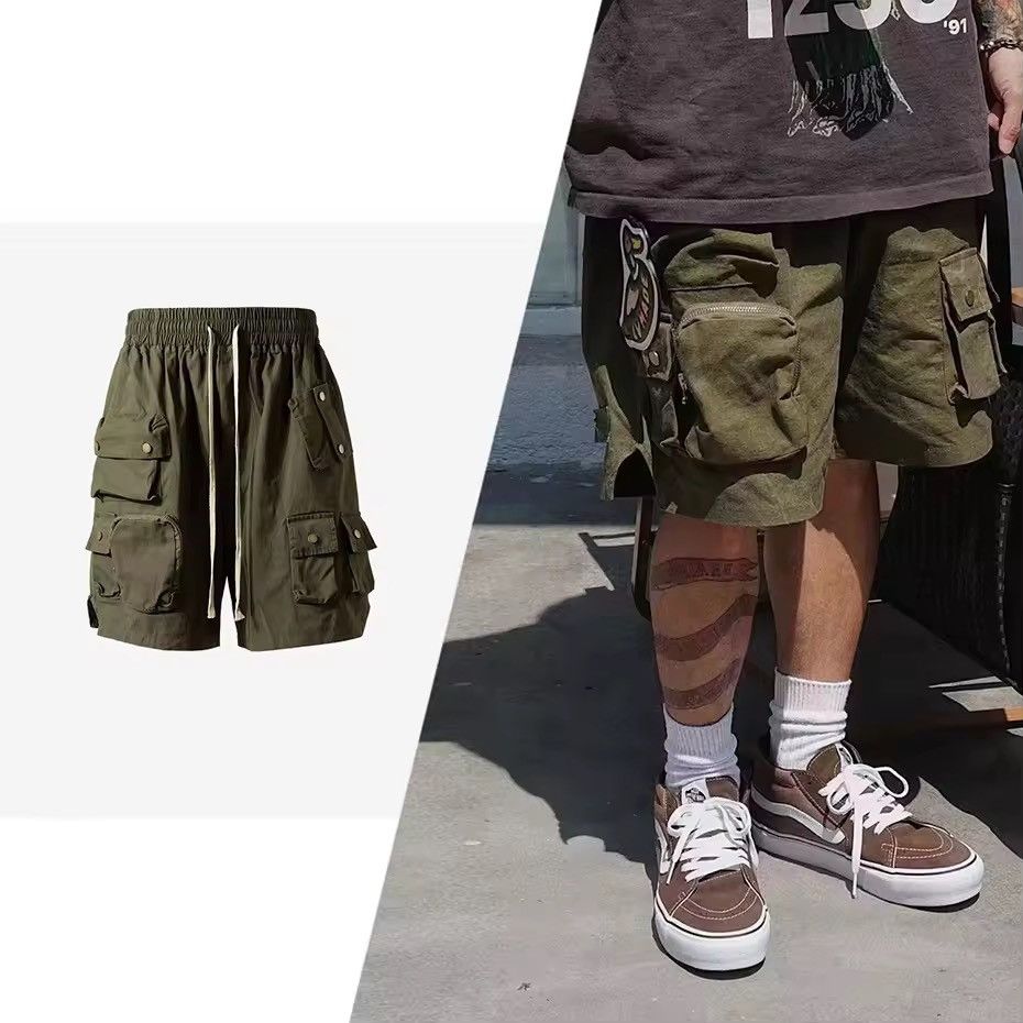 Designer Cargo Y2k Multi Pockets Techwear Streetwear Shorts Size US 32 / EU 48 - 2 Thumbnail