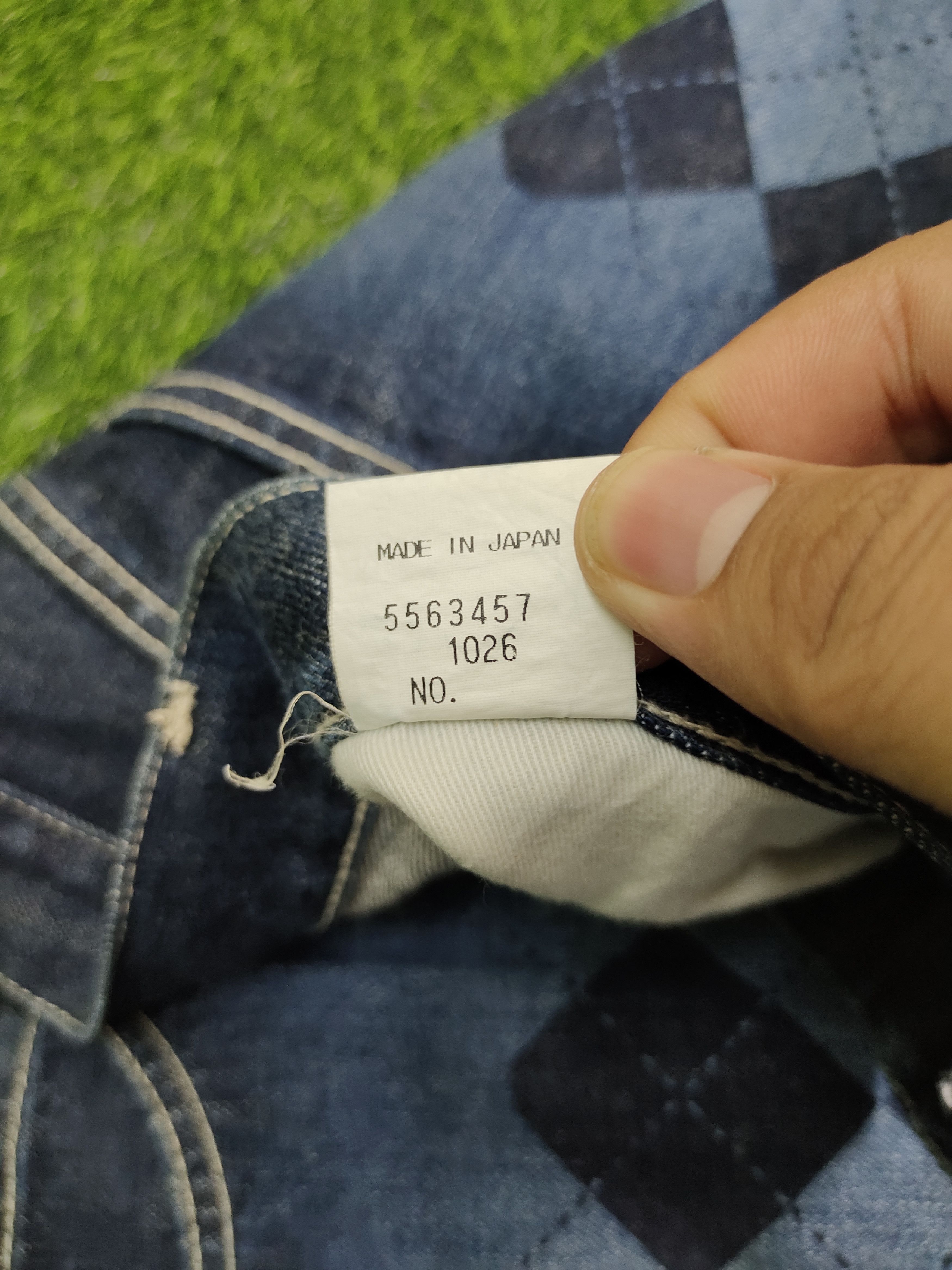 Hysteric Glamour × Undercover Vintage Y2k Byemrt Japan Checkered Plaid Printed Denim Jeans Size US 33 - 18 Thumbnail