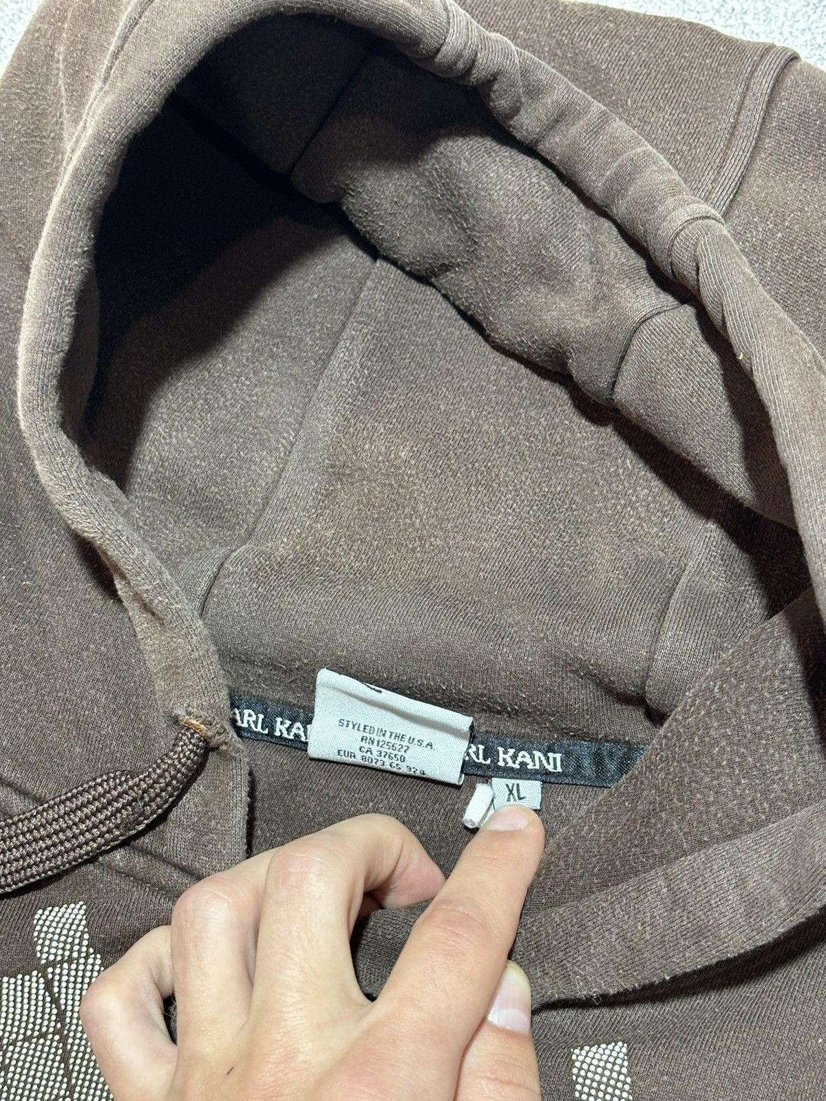 Karl Kani × Vintage Vintage Karl Kani Brown Hoodie Y2K Size US XL / EU 56 / 4 - 11 Thumbnail