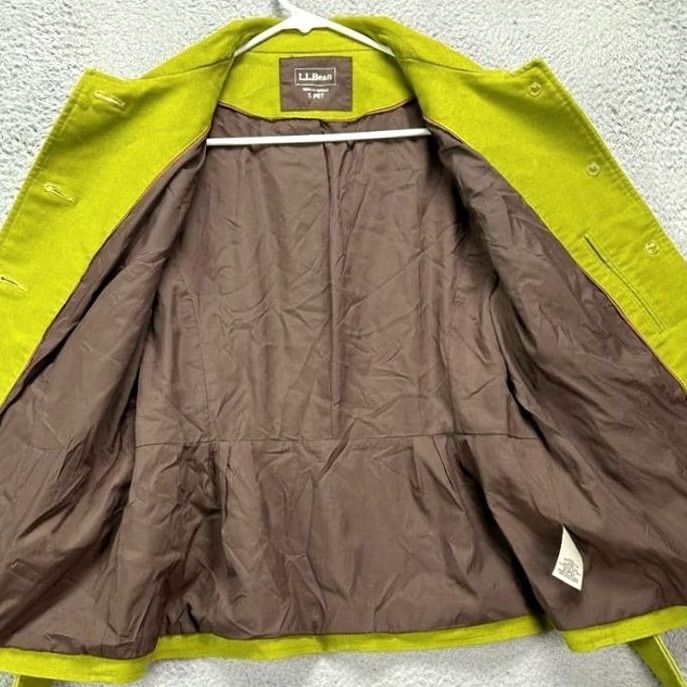 Vintage L.L. Bean Jacket Women PS Green Button Front Belted Pocket Short Coat Casual Outdoors Mens Girls? Size S / US 4 / IT 40 - 2 Thumbnail