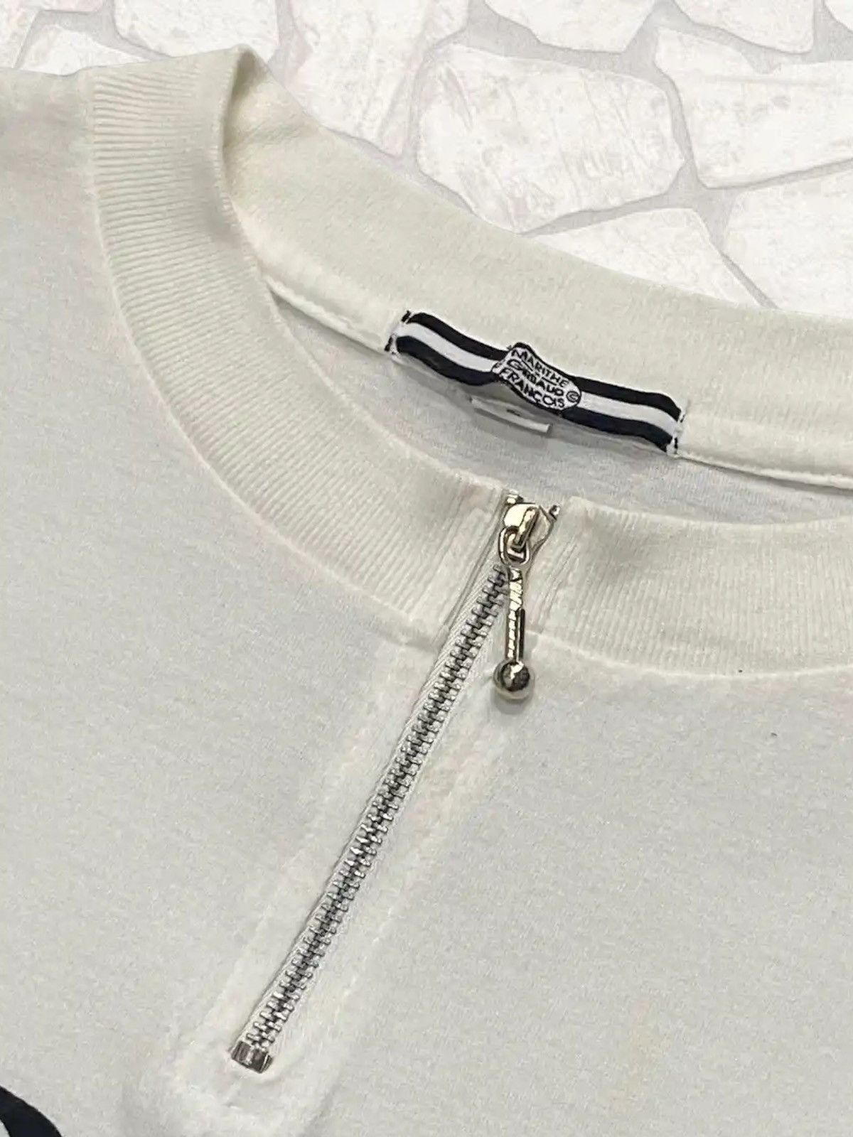 Marithe + Francois Girbaud × Vintage Vintage Marithe Francois Gibraud Zip Up Neck Tshirt Size US M / EU 48-50 / 2 - 6 Thumbnail