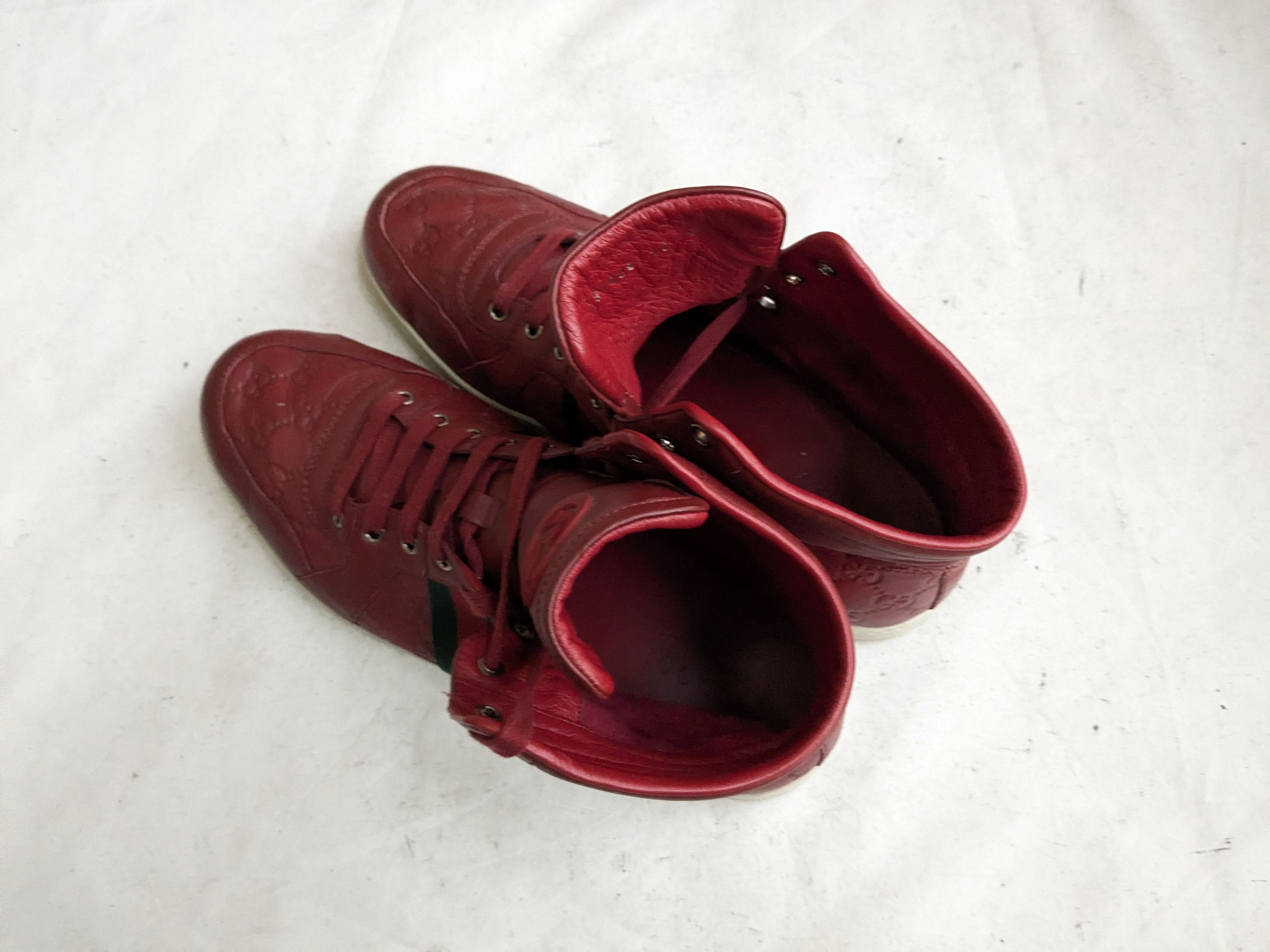Gucci Gucci Monogram Sneakers 12.5 Leather GG Logo Size US 12.5 / EU 45-46 - 12 Thumbnail