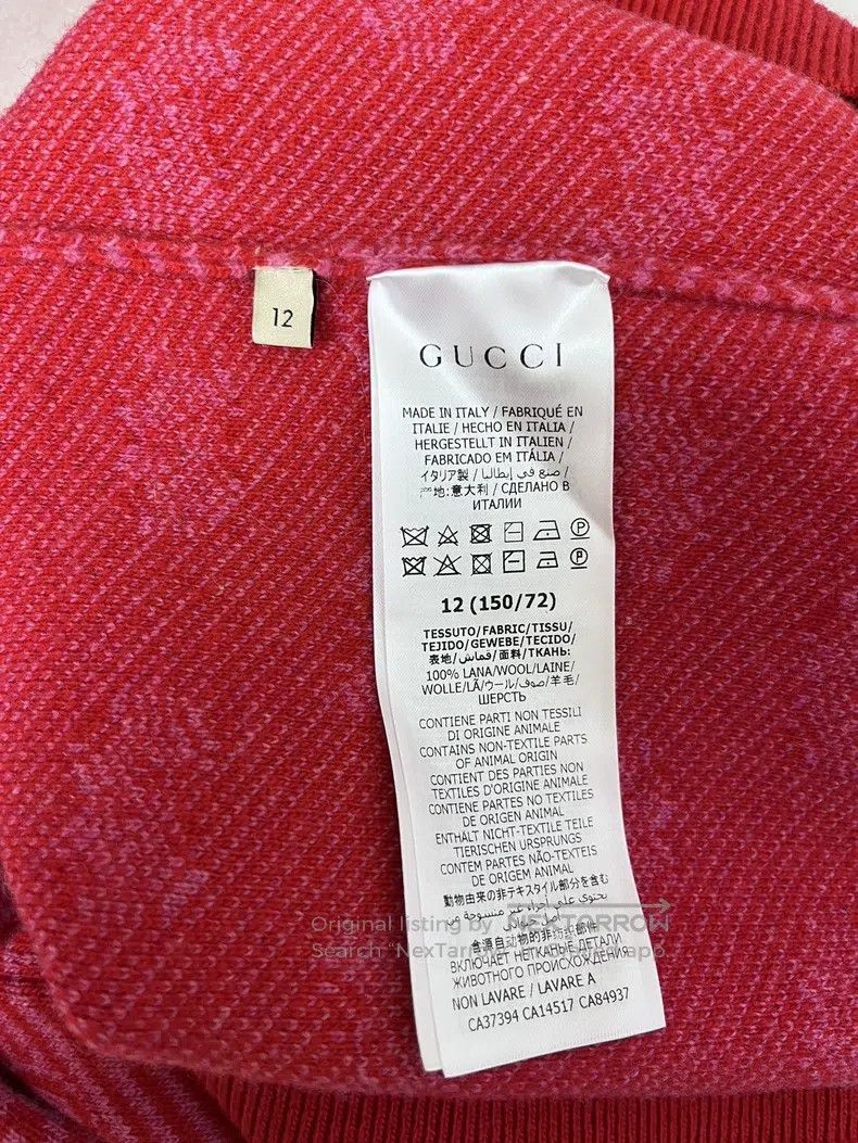Gucci Gucci Size12 Red knitted cardigan coat Size XS / US 0-2 / IT 36-38 - 4 Thumbnail