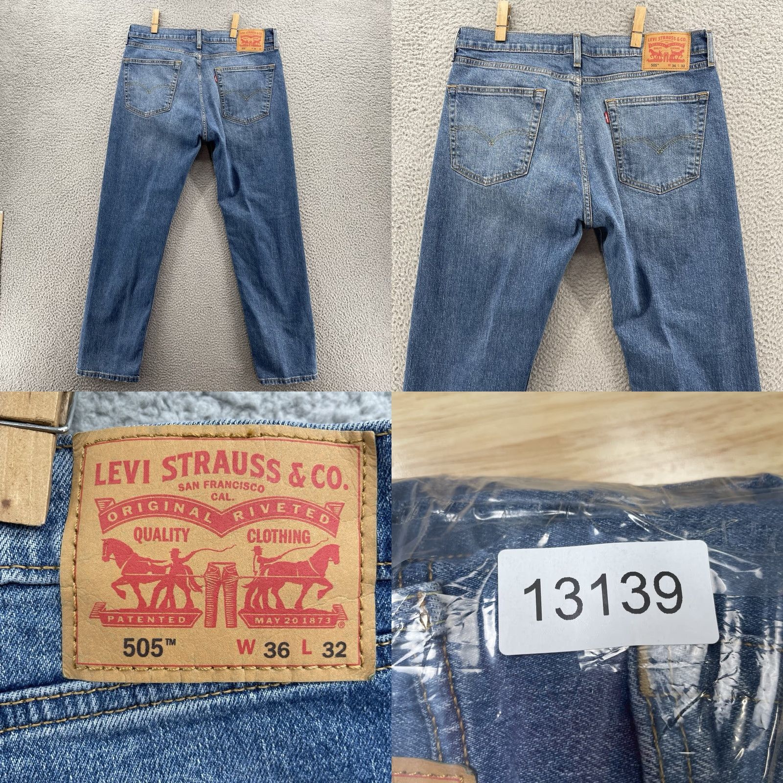 Levi's Levi's 505 Jeans Mens 36x31 Blue Denim Straight 5-Pocket Classic Comfortable Streetwear 90s Grunge USA Vintage Skater Mens Size US 36 / EU 52 - 8 Thumbnail