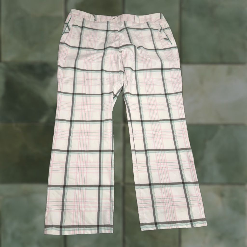 Nike Nike Golf Dri-FIT Tour Performance Pants Womens 14 Plaid Stretch 37 x 29 Multicolor Inseam 29 Zip Casual Golf Pants Women Size 36" / US 14 / IT 50 - 1 Thumbnail