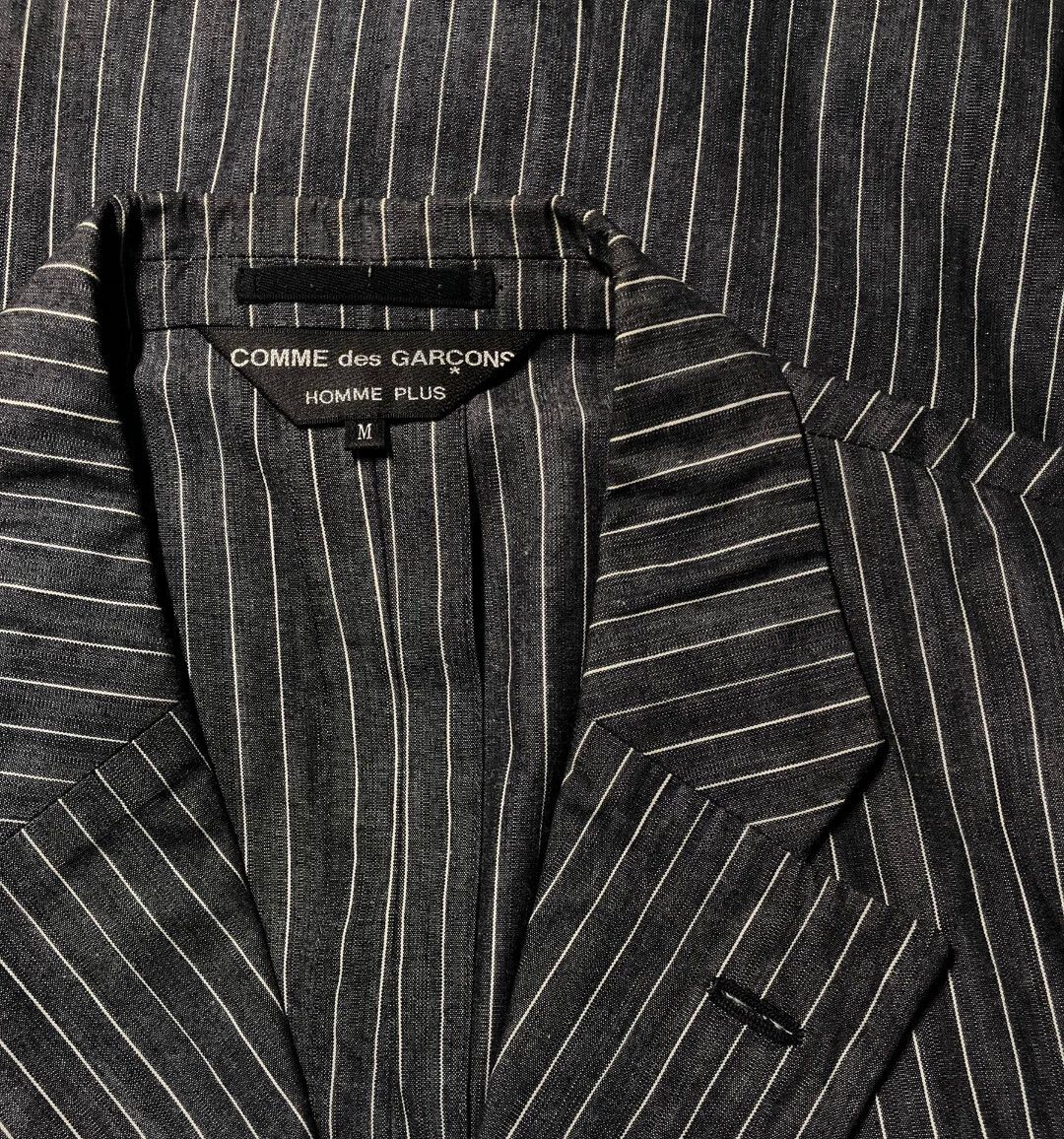 Comme des Garcons Homme Plus CDG HOMME Oversized Black/White Striped Blazer Size US M / EU 48-50 / 2 - 4 Thumbnail