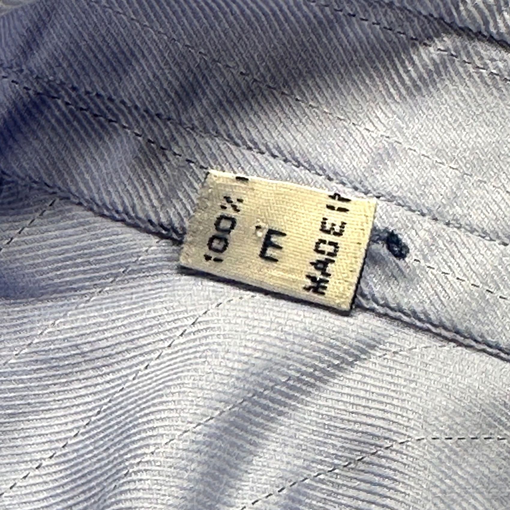 Brioni Brioni Dress Shirt Mens Med Blue Cotton Made in Italy Size 39 15.5 Long Sleeve Size 42R - 5 Thumbnail