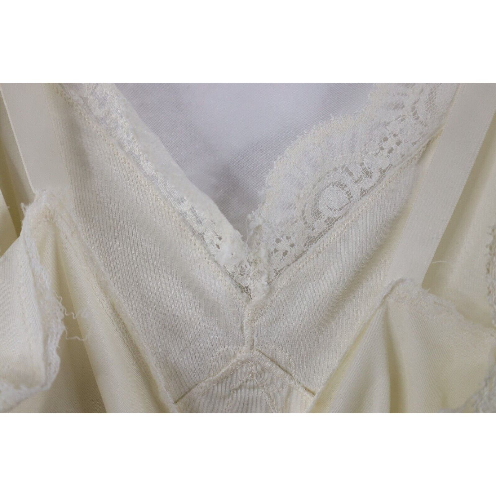 Vintage Vintage 70s Flower Lace Nightgown Sleep Slip Shirt Size S / US 4 / IT 40 - 13 Thumbnail