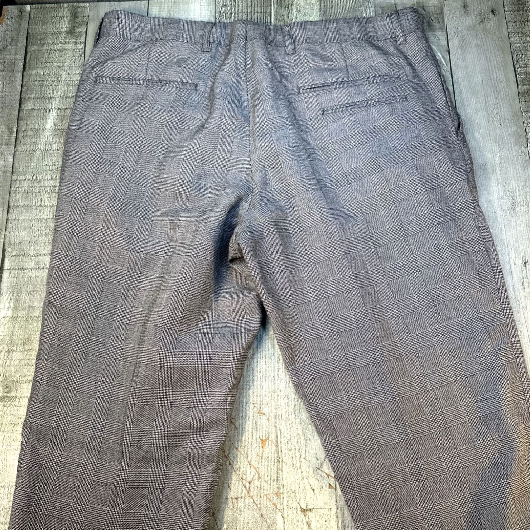 Vintage Paisley & Gray Pants Mens 31x32 Blk Slim Dress Pants Slacks Polka Dot Zip Pleated Front Straight Leg Pockets 31 Regular Spring Summer Mens Size US 31 - 4 Thumbnail