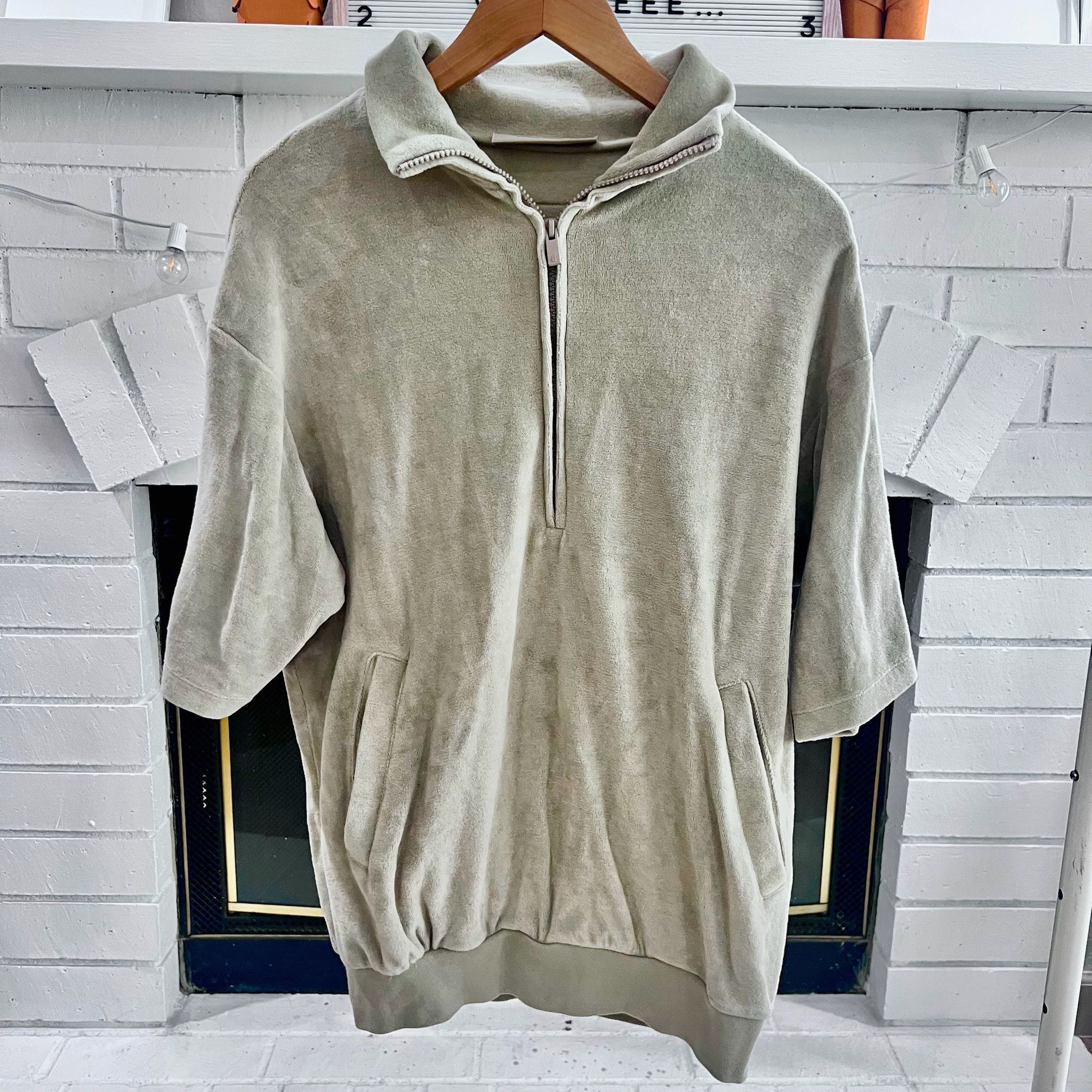 Fear of God Fear of God Essentials Oversized Quarter Zip Velour Pullover Size US XS / EU 42 / 0 - 1 Thumbnail
