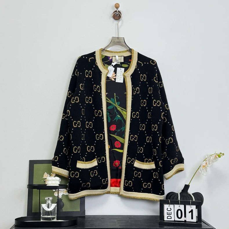 Gucci Gucci Silk flower gold thread old flower full print wool c Size M / US 6-8 / IT 42-44 - 1 Thumbnail