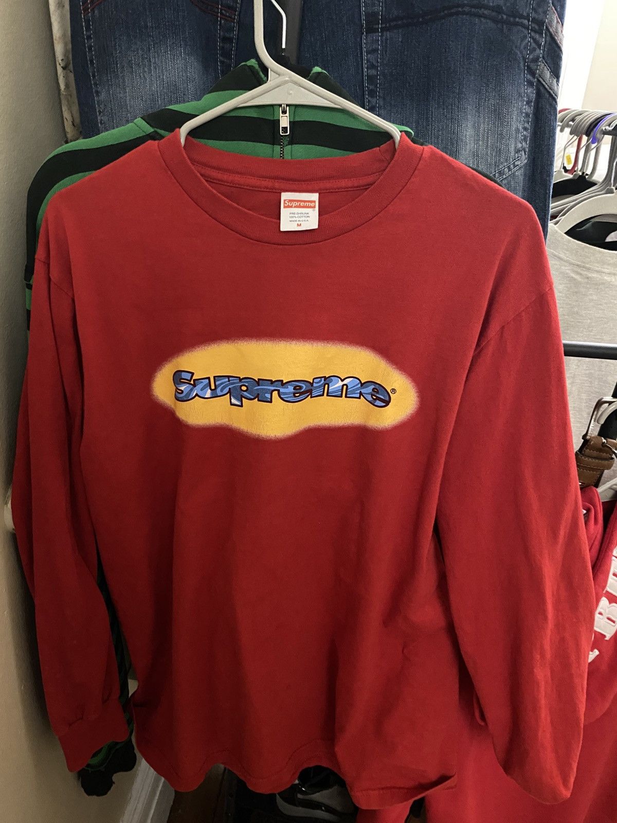 Ss18 supreme ripple long sleeve shirt