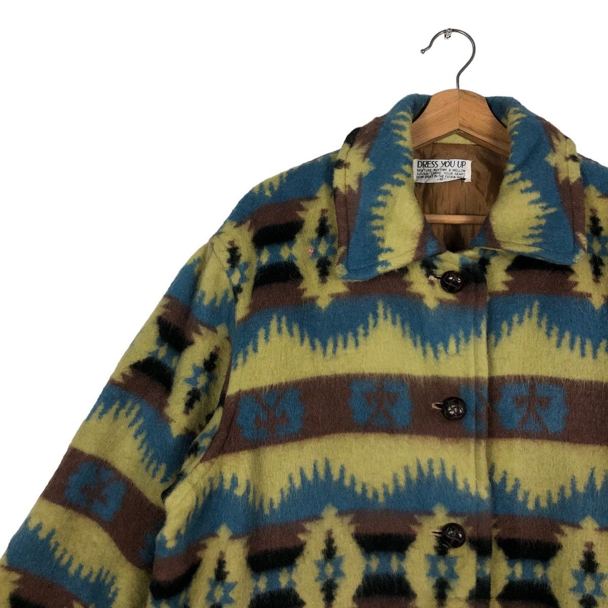Japanese Brand 🔥90’s Vintage Navajo Aztec Wool Jacket Inspire Pendelton Size US M / EU 48-50 / 2 - 6 Thumbnail