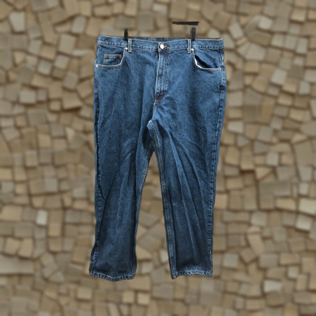 Vintage Members Mark Jeans 42x30 Mens Mid Rise Straight Leg Medium Wash Blue Denim Shirt? Size US 42 / EU 58 - 1 Thumbnail