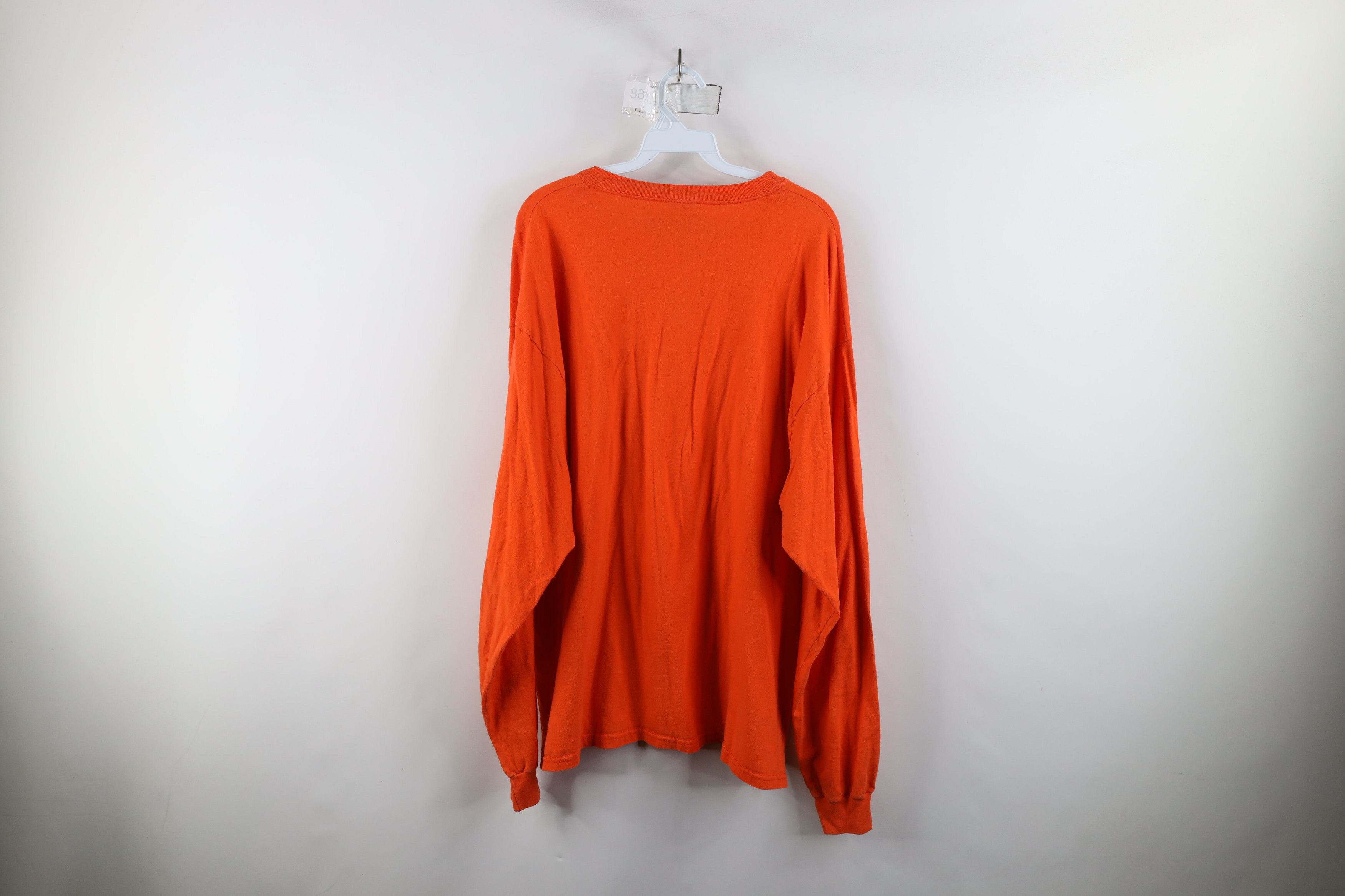 Hanes × Vintage Vintage 90s Hanes Beefy Long Sleeve T-Shirt Orange Cotton Size US XL / EU 56 / 4 - 11 Thumbnail