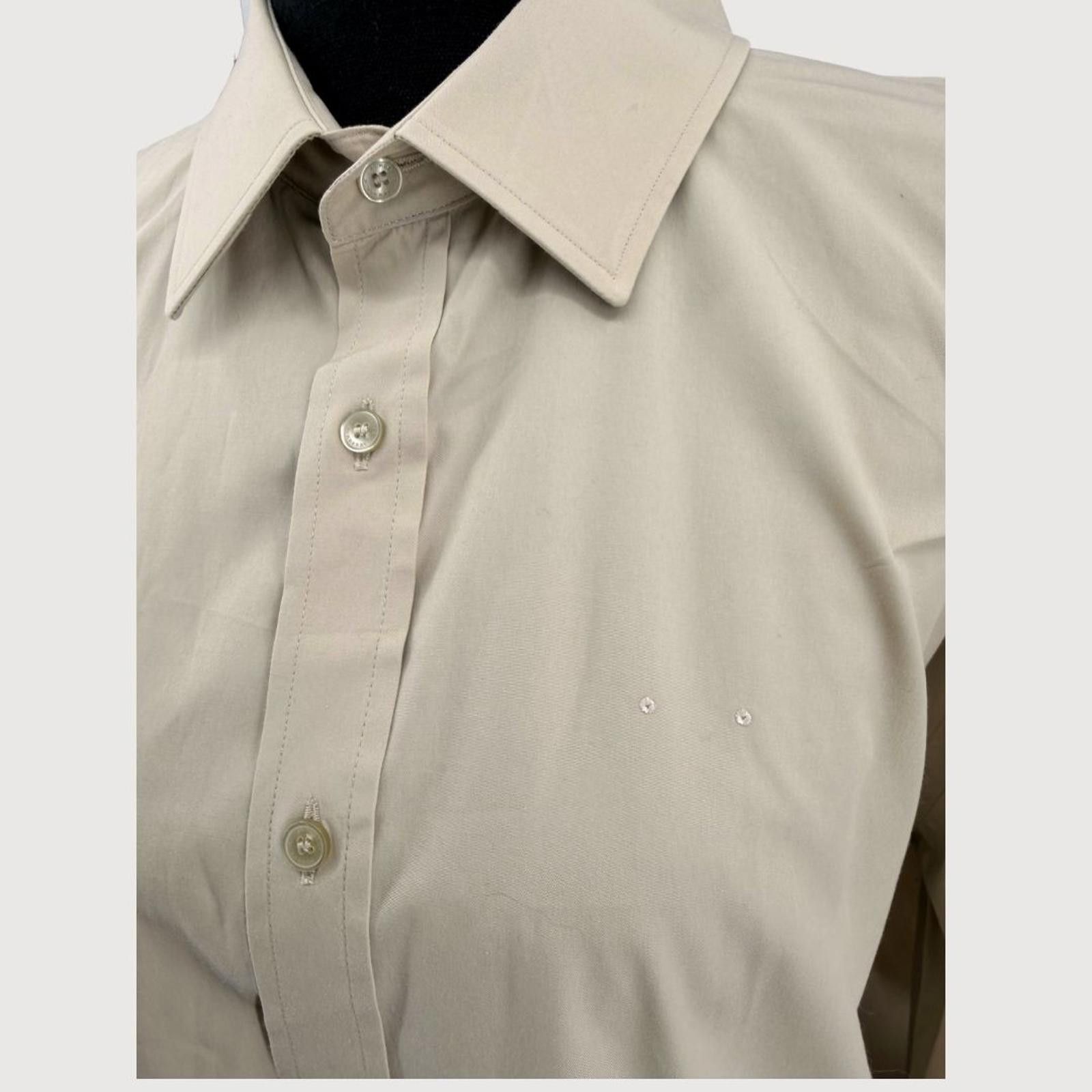 Other Burberry London Beige Cotton Dress Shirt Minimal Logo Size US XL / EU 56 / 4 - 3 Thumbnail