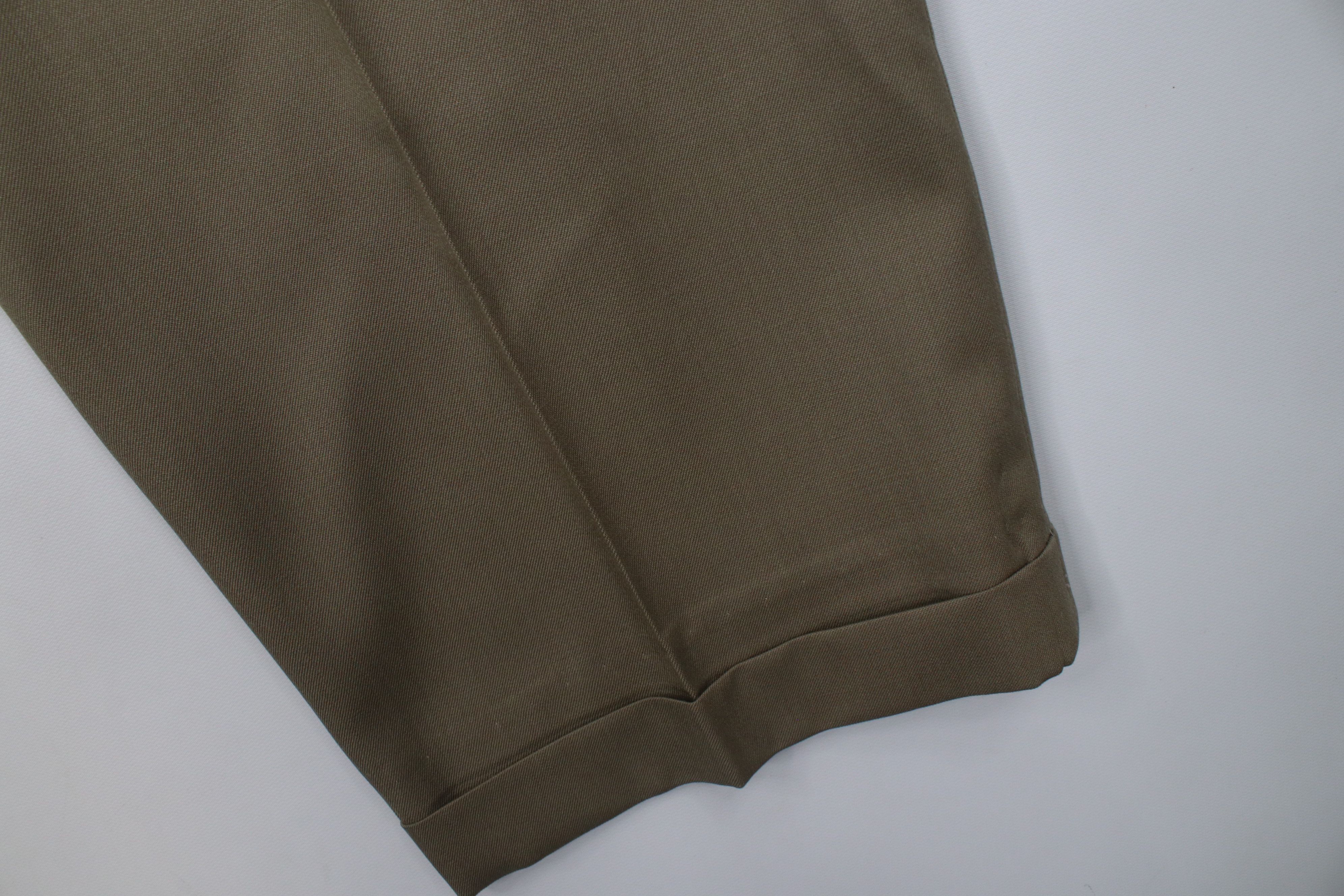 Vintage Vintage 90s Streetwear Wool Knit Wide Leg Chino Pants Beige Size US 42 / EU 58 - 17 Thumbnail