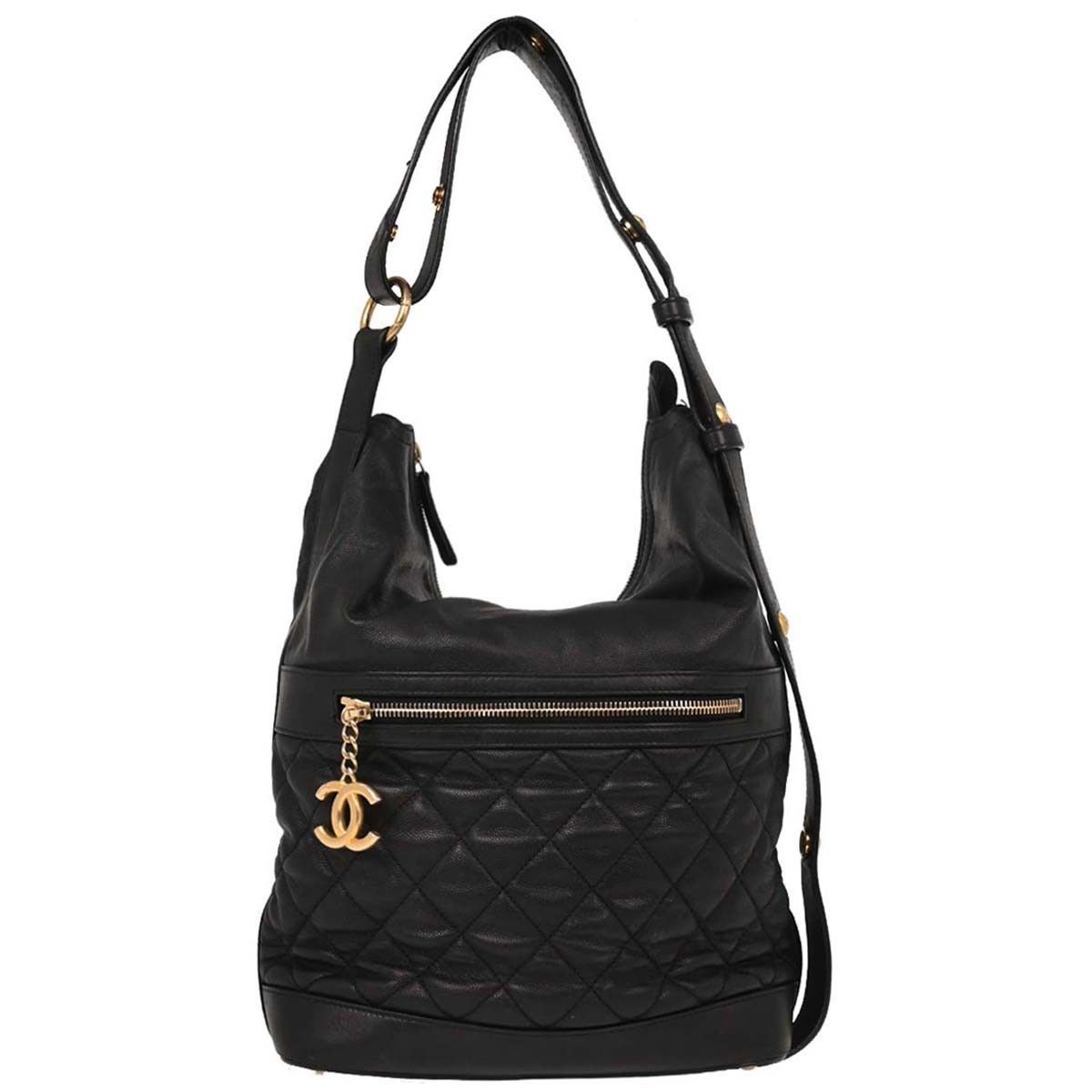 Chanel Casual Style Hobo Quilted Caviar