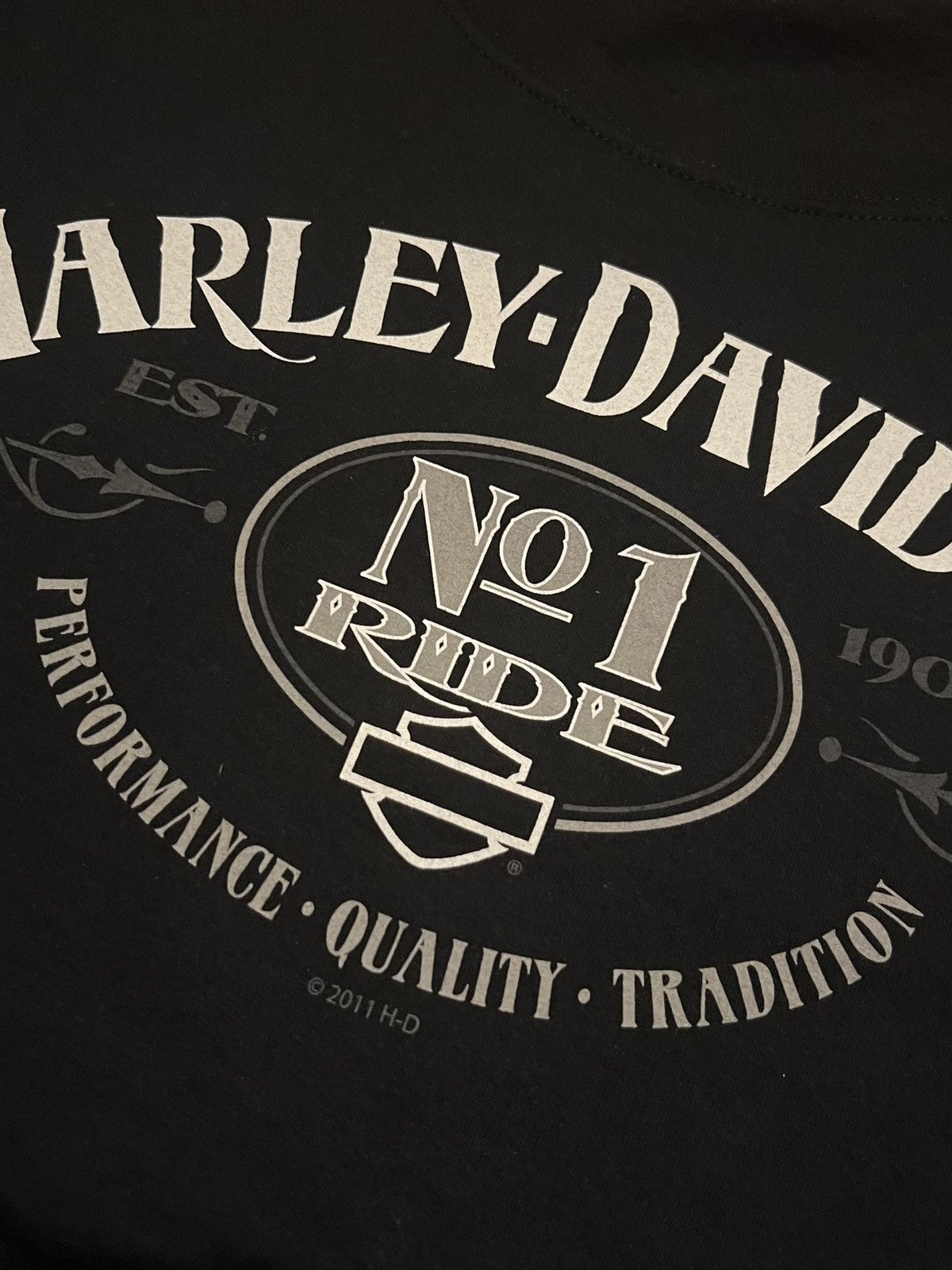Harley Davidson × Vintage 2011 Harley Davidson Horny Toad Temple Texas Size US XL / EU 56 / 4 - 4 Thumbnail