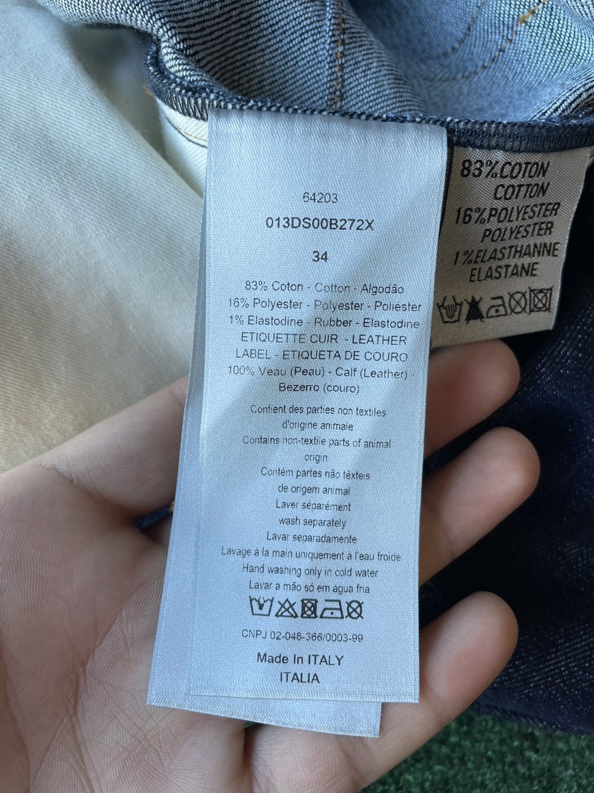 Dior USED CHRISTIAN DIOR CUFF DENIM JEANS SLIM 17.5 SIZE 34 Size US 34 / EU 50 - 21 Thumbnail