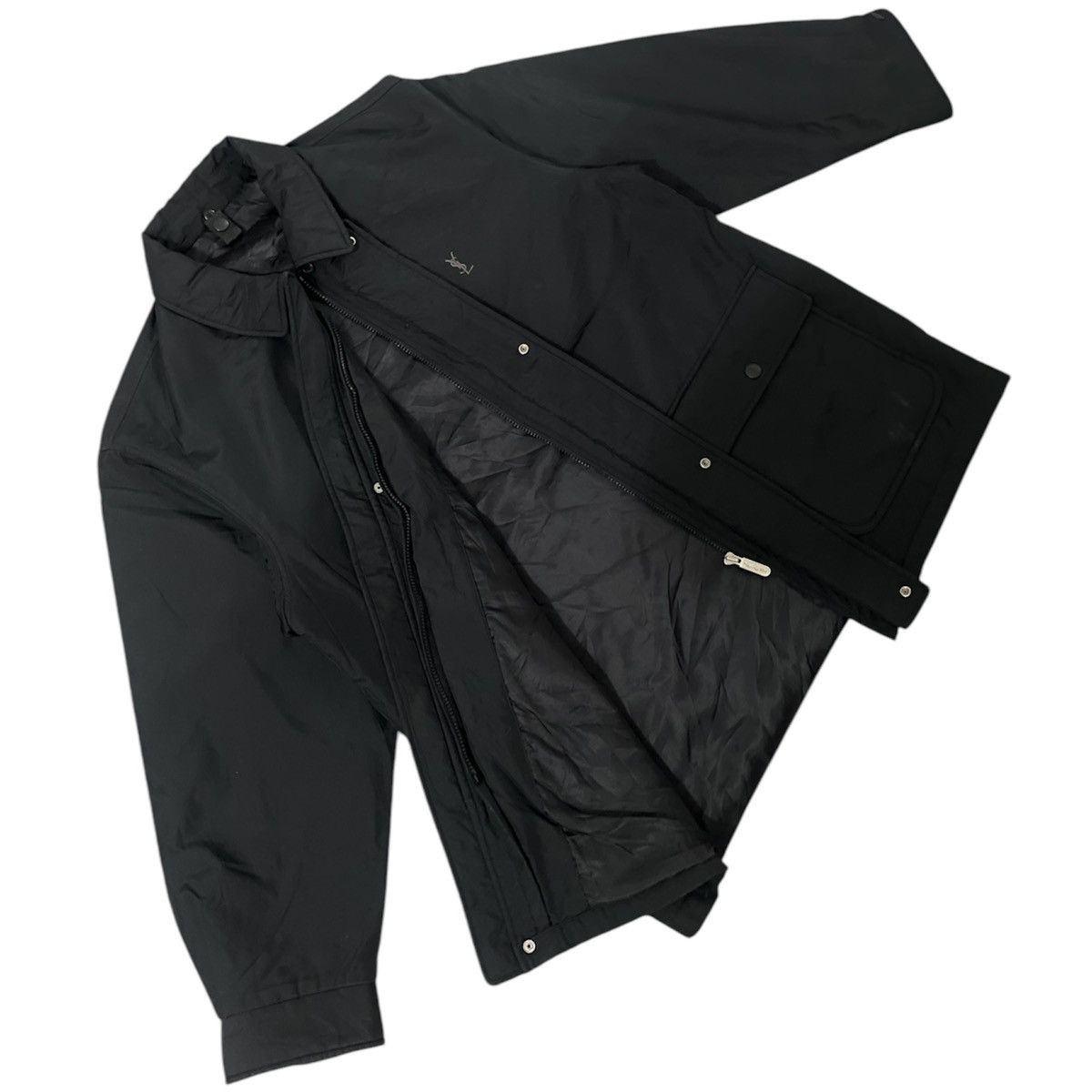 Yves Saint Laurent Vintage YSL Yves Saint Laurent Parka Big Logo Jacket Size US L / EU 52-54 / 3 - 3 Thumbnail
